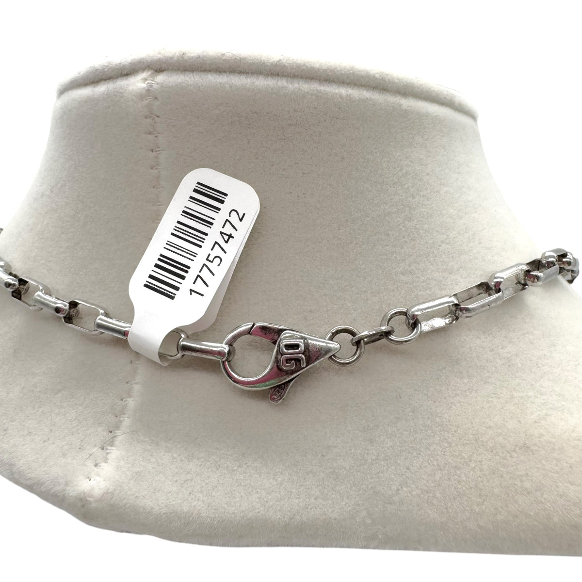 Dolce & Gabbana Sterling Silver & Blue Crystal Horn Necklace