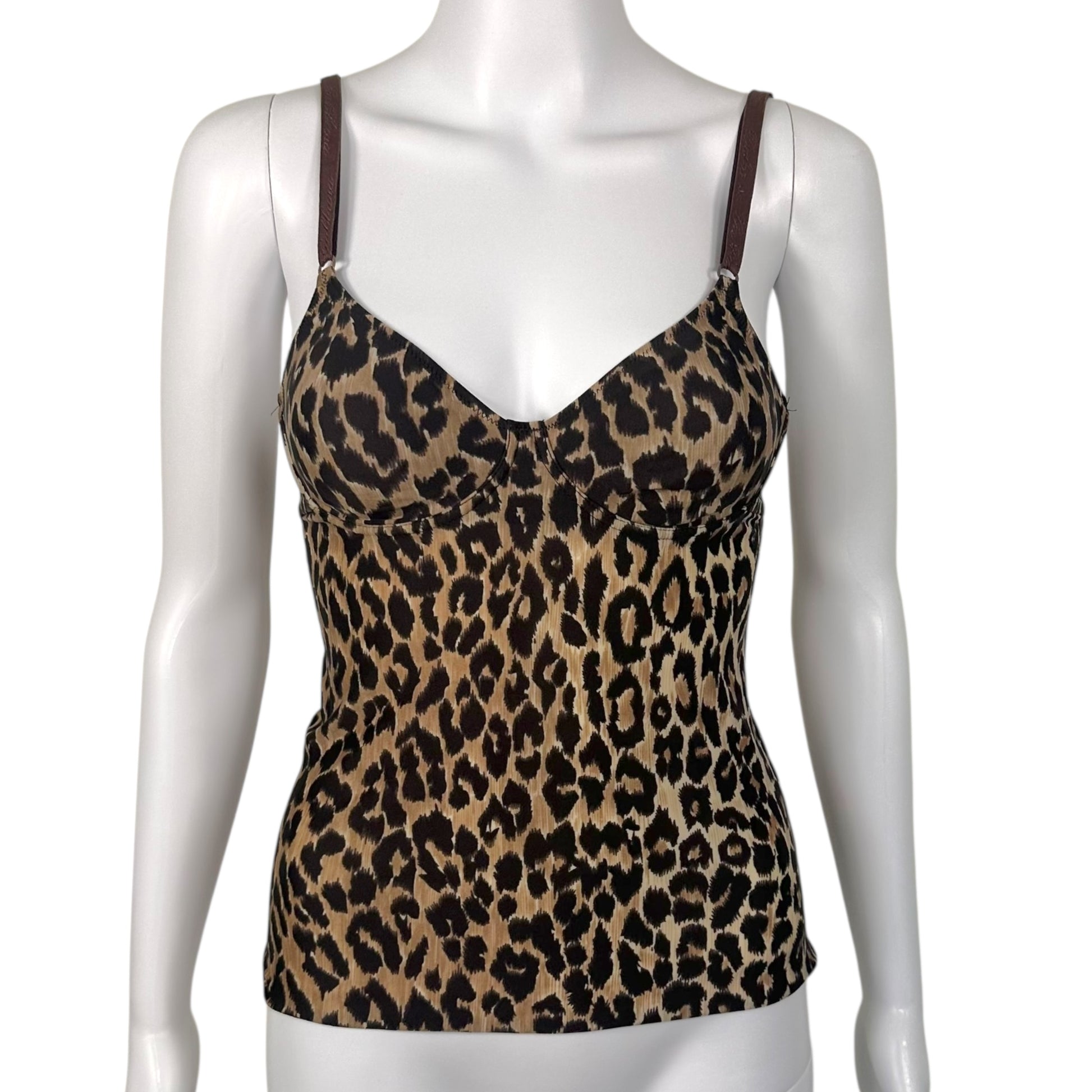 D&G Dolce & Gabbana Leopard Print Bustier Top - Outfit Repeater
