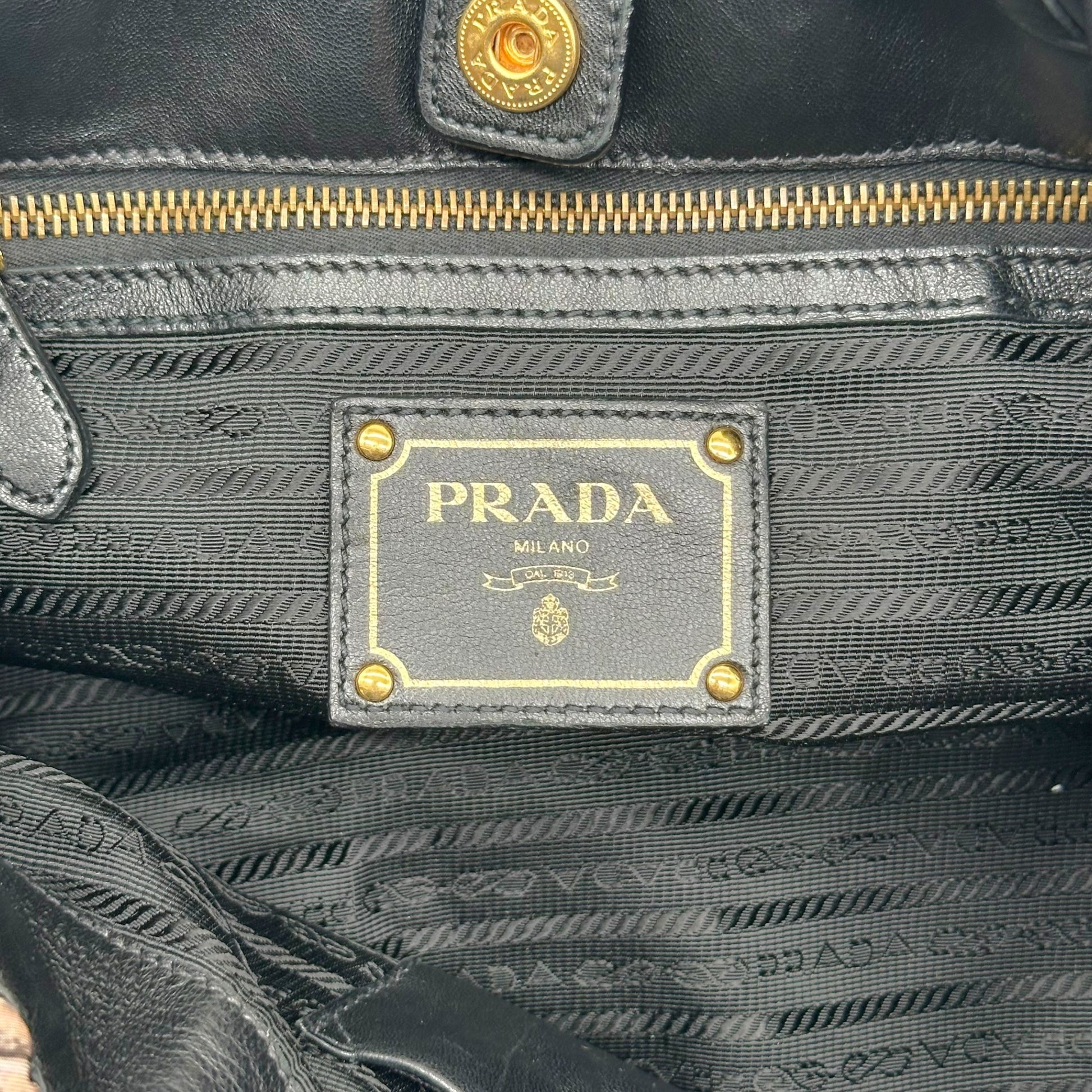 Prada Bucket Shoulder Bag Pink Black Nylon Python Print