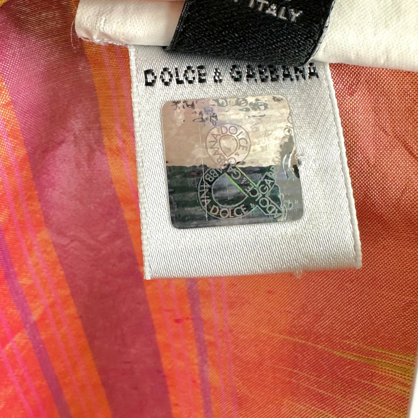 Dolce & Gabbana Silk Blouse Pink Green Plaid Button-Up