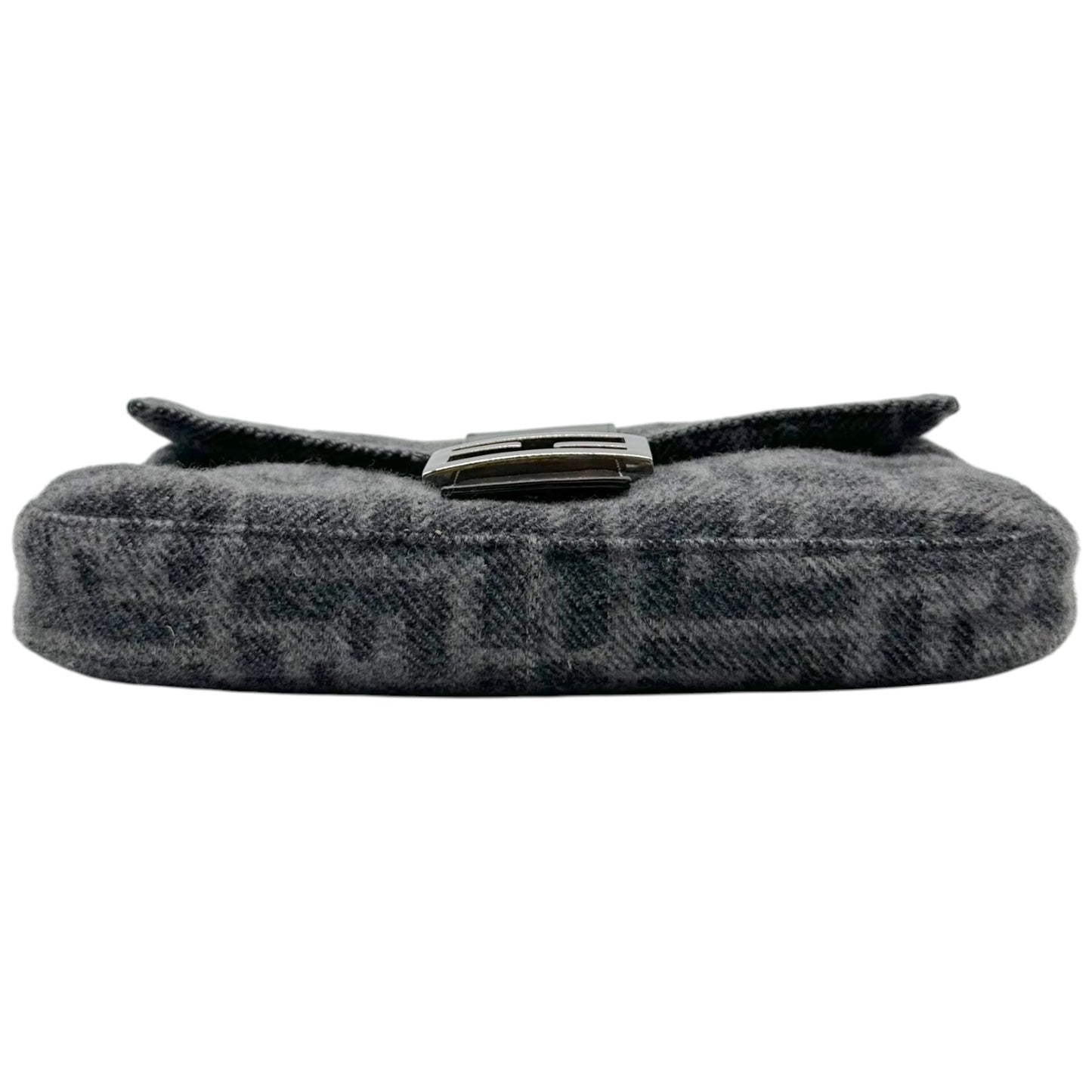 Fendi Baguette Bag Gray Zucca Cashmere Knit