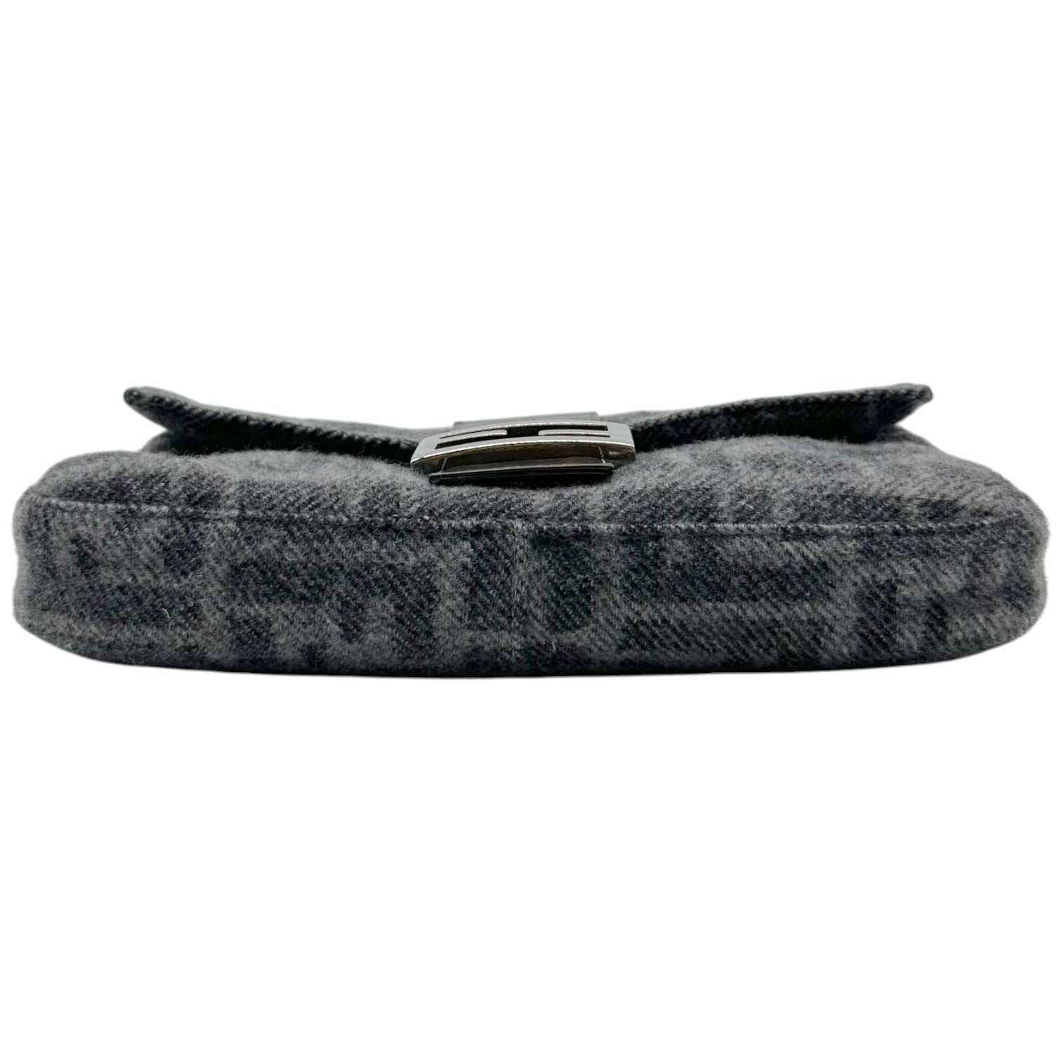 Fendi Baguette Bag Gray Zucca Cashmere Knit