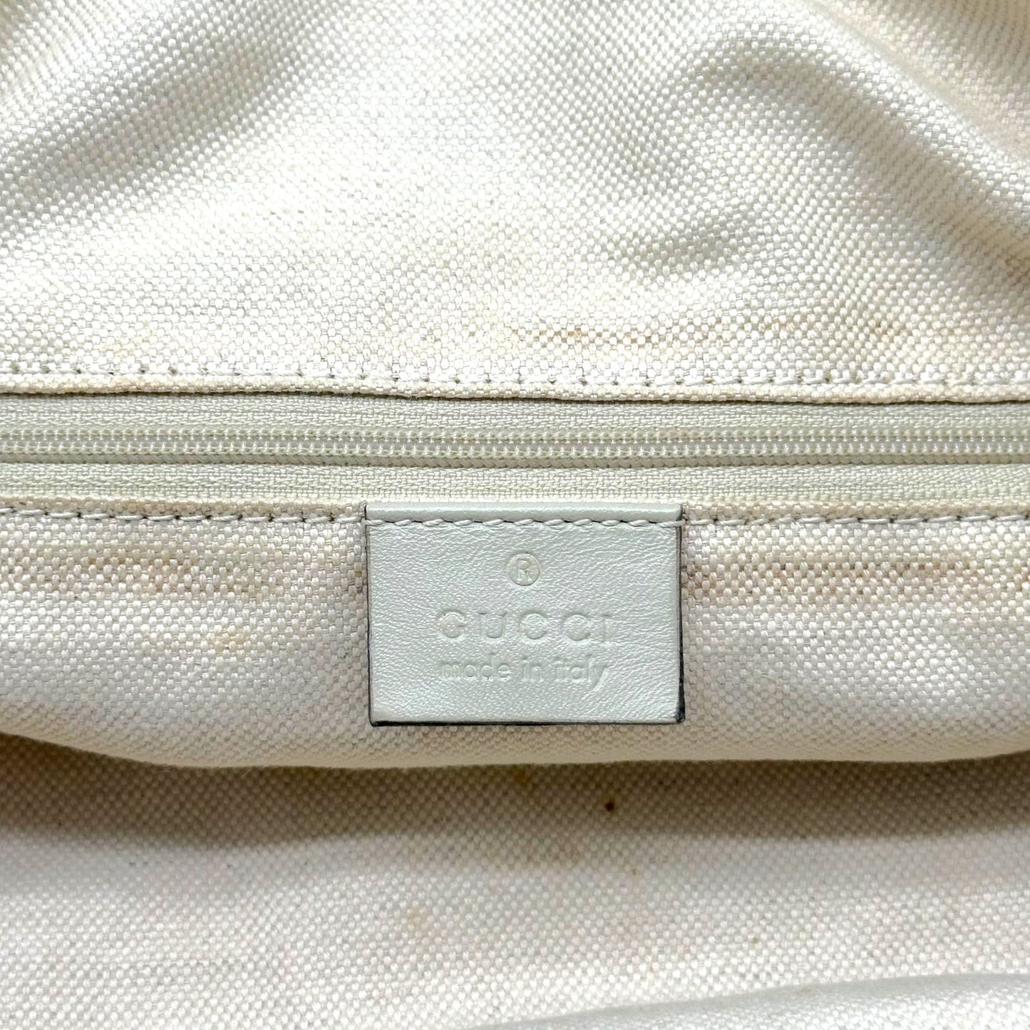 Gucci Tan Monogram & Ivory Leather Sukey 2-Way Bowler Bag