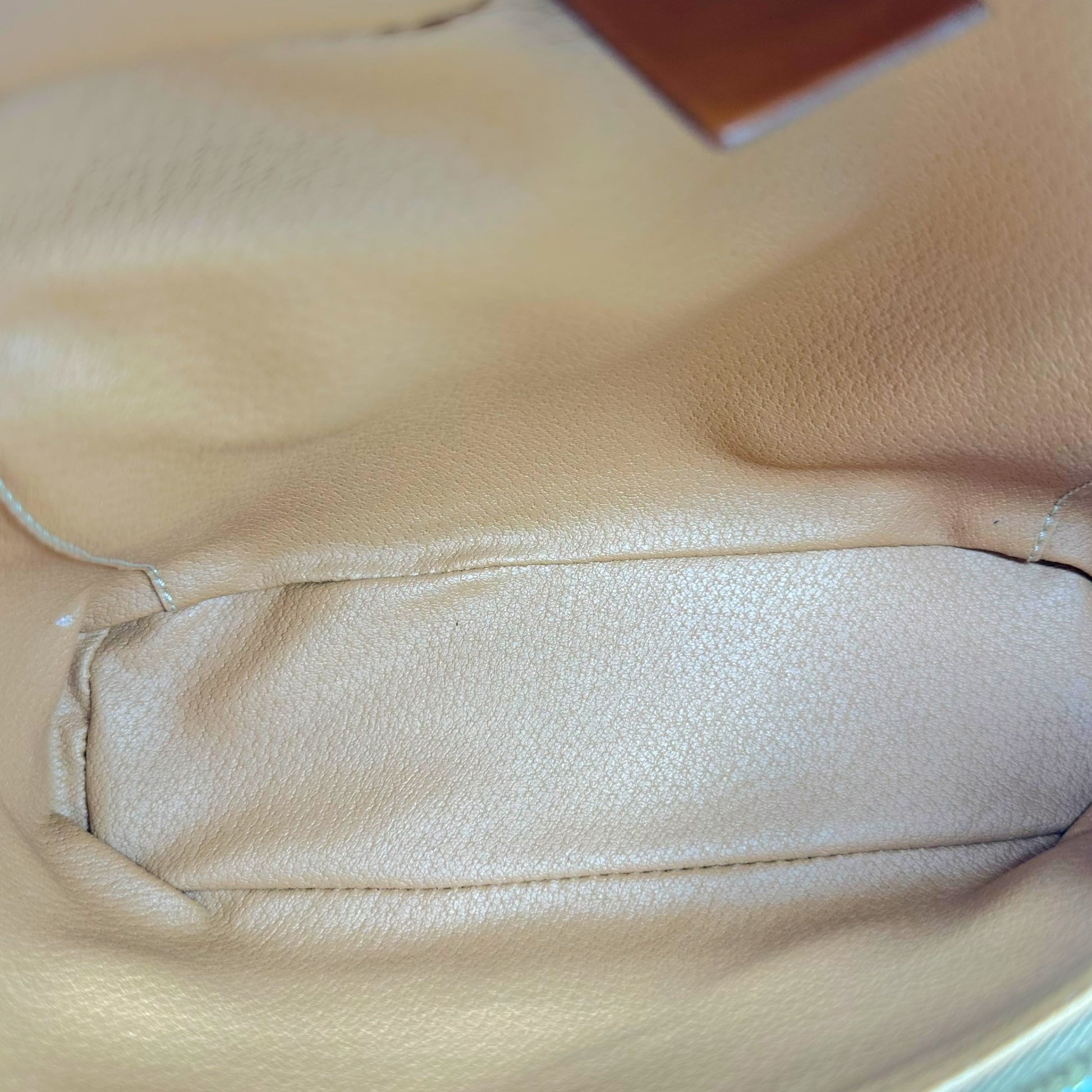 Celine Brown Triomphe Monogram Top Handle Vanity Bag