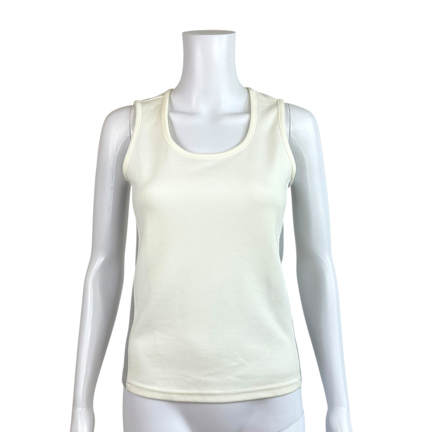 Chanel Sport Gray Ivory Logo Patch Tank Top