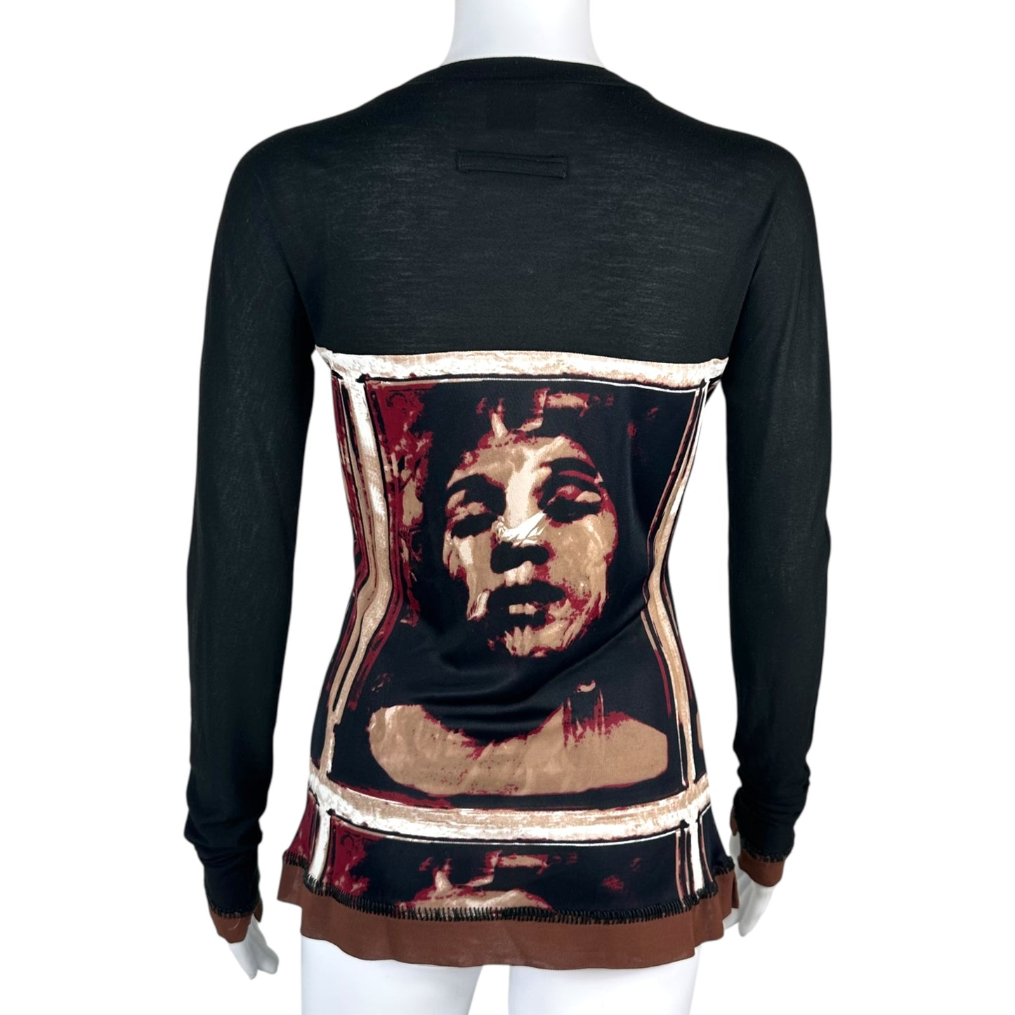 Jean Paul Gaultier 90's Faces Longsleeve Top