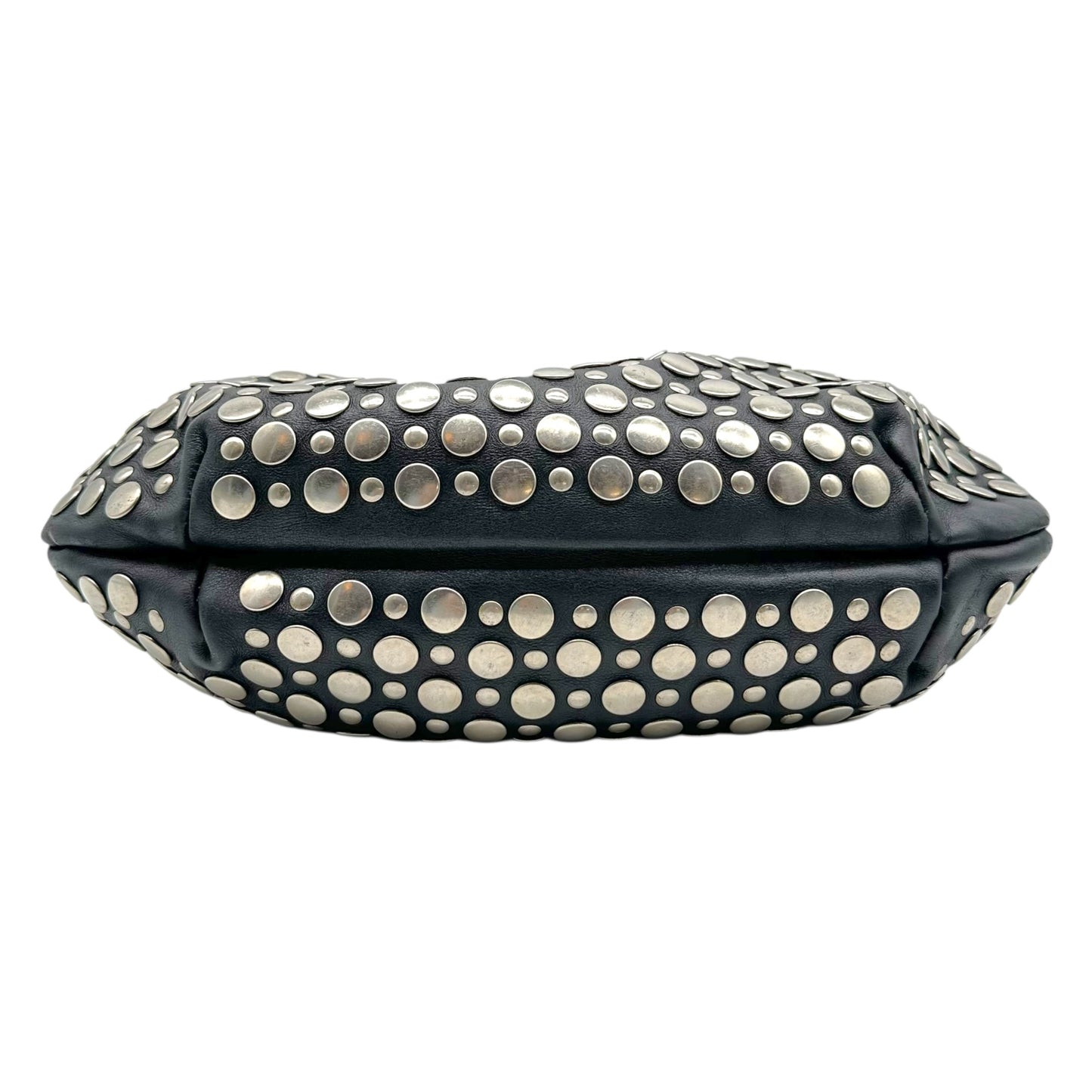 Sonia Rykiel Black & Silver Studded Domino Shoulder Bag