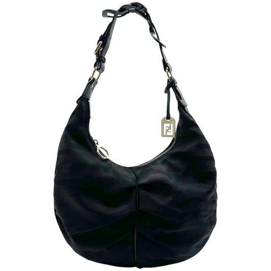 Fendi Black Zebra Print Shoulder Bag