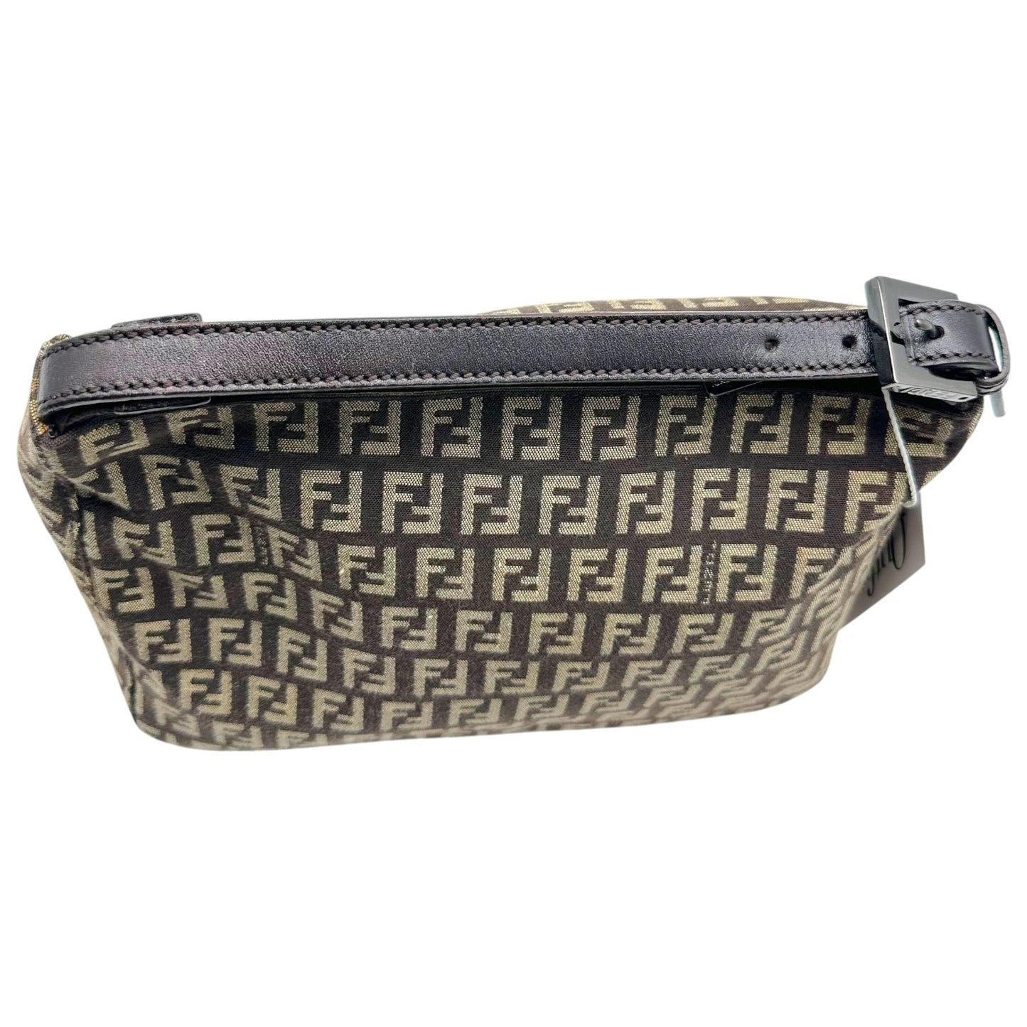Fendi Brown & Tan Zucchino Monogram Pochette Handbag