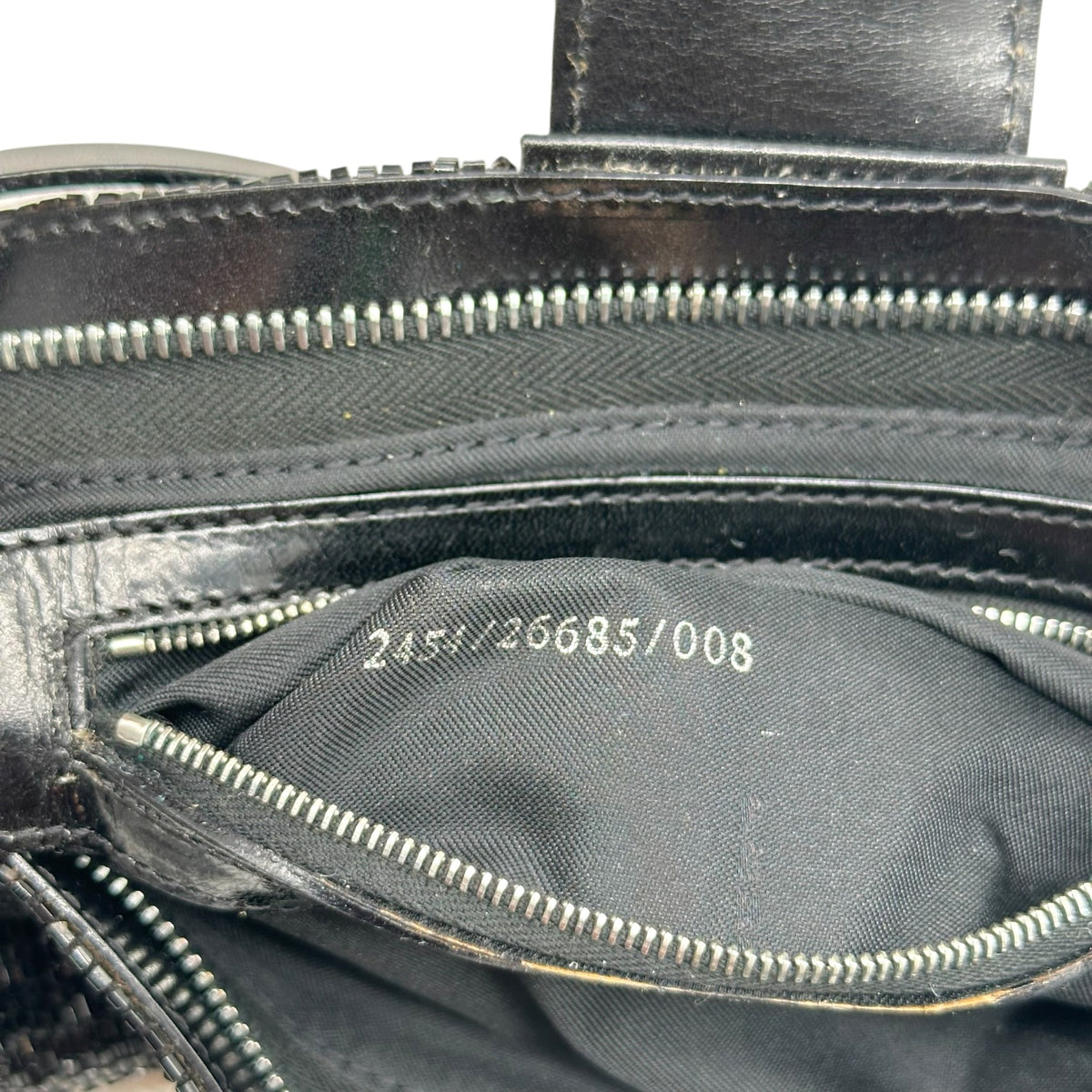 Fendi Black Beaded Crossbody Baguette Bag