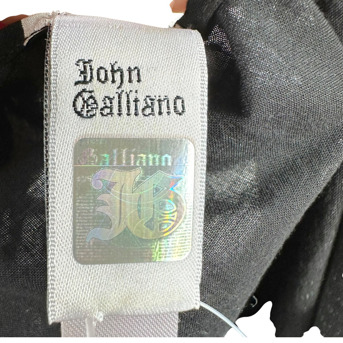 John Galliano Mini Shift Dress Black White Gazette Print