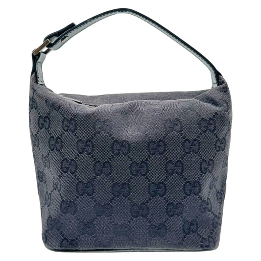 Gucci Black Monogram Canvas Pochette Bag
