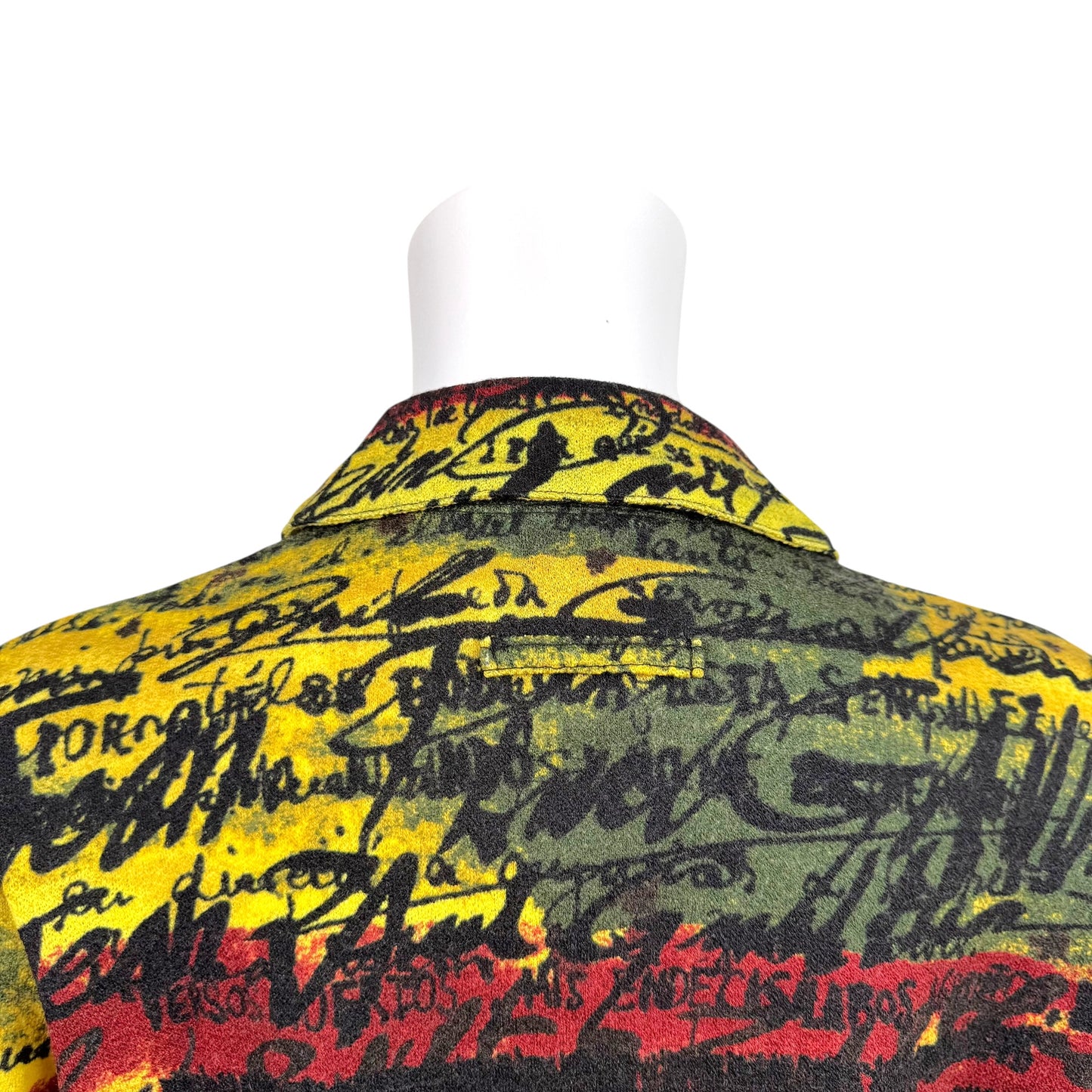 Jean Paul Gaultier Rasta Colored Logo Print Knit Cardigan