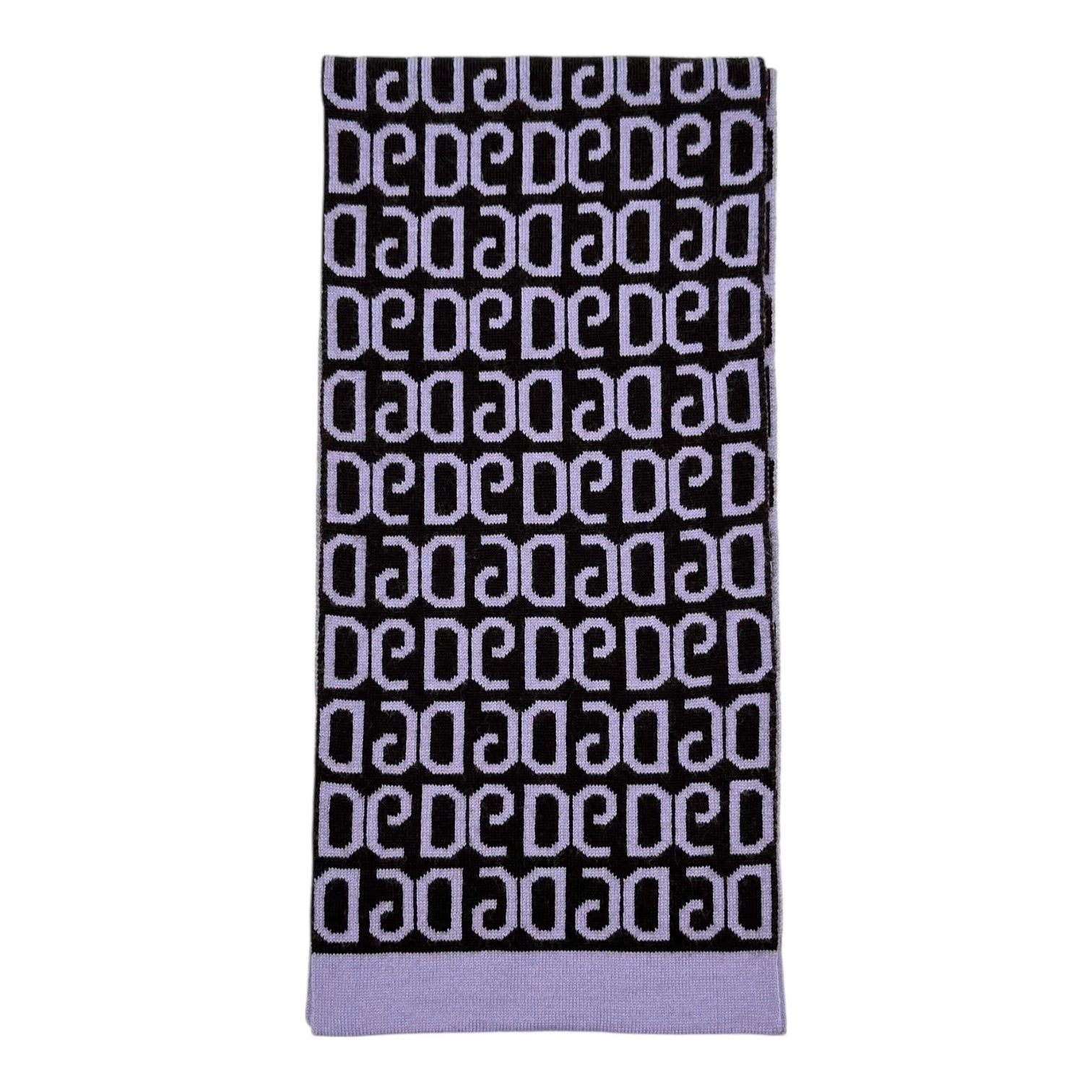 Dolce & Gabbana Reversible Logo Scarf Lavender Brown
