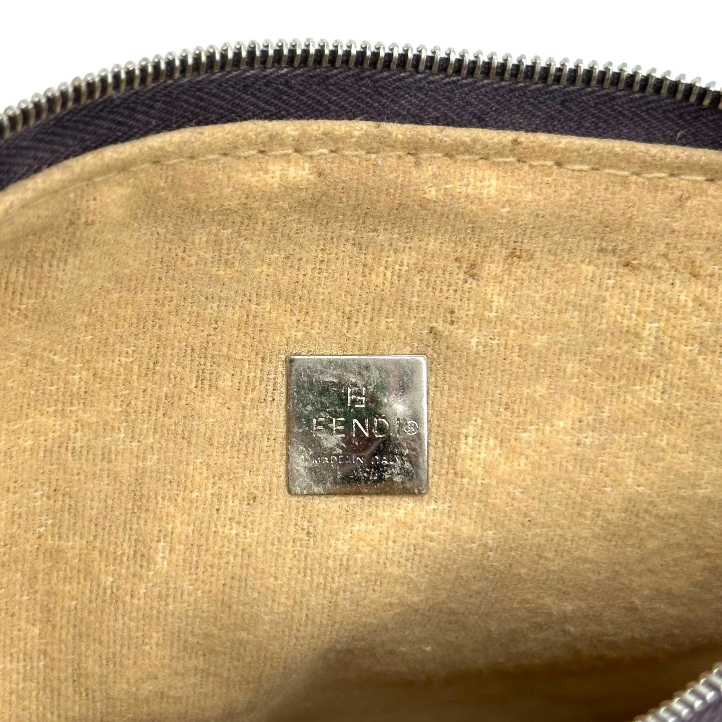 Fendi Navy Blue Zucchino Monogram Shoulder Pochette