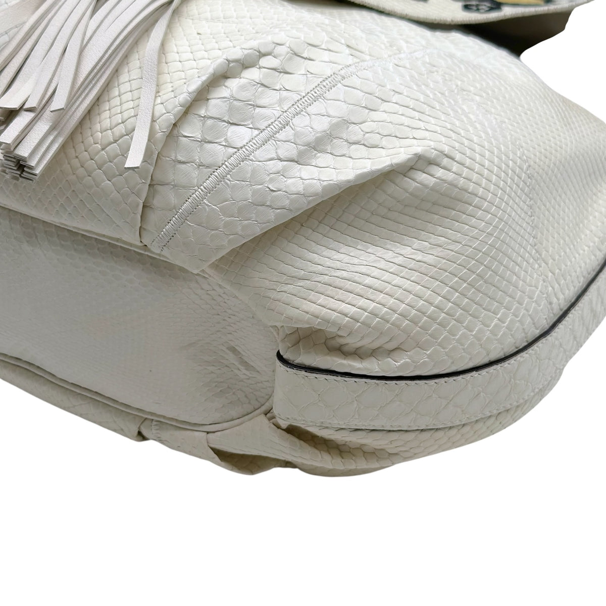 Gucci White Python Tattoo Tribeca Messenger Bag
