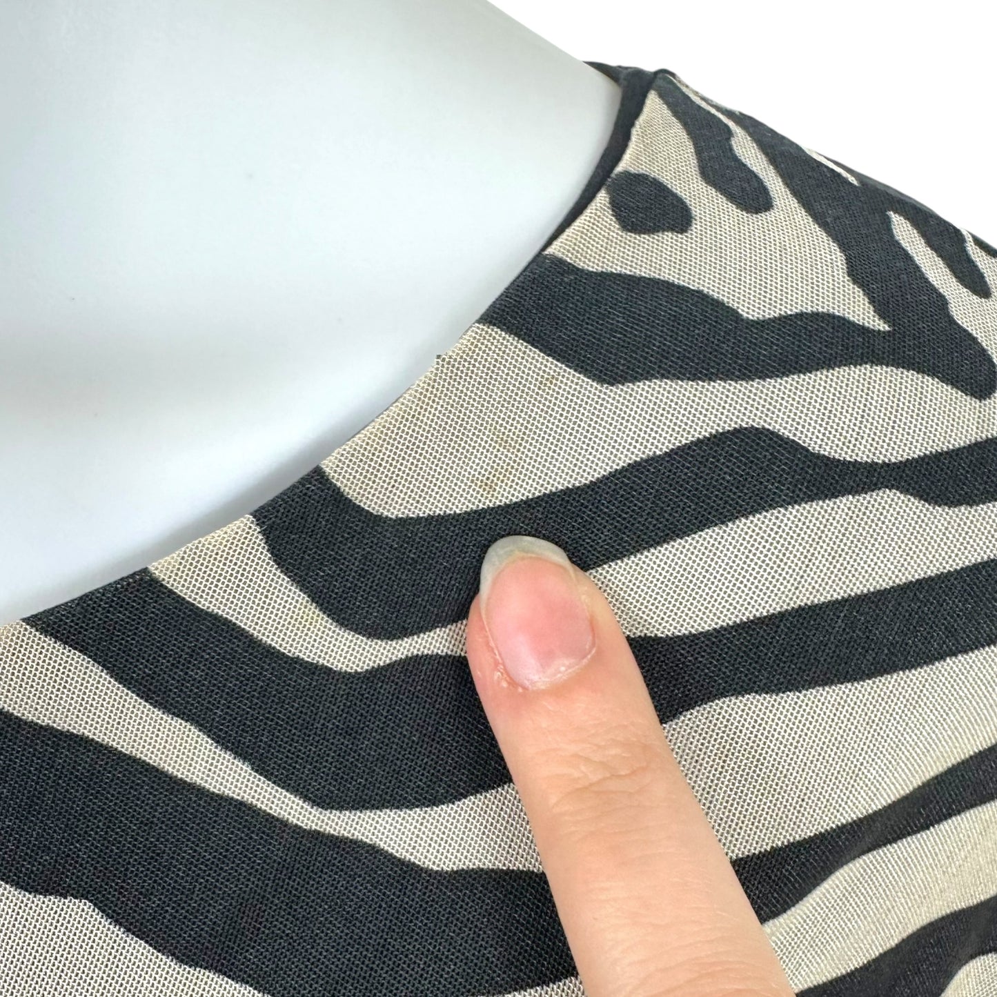 Dolce & Gabbana Mare Zebra Print Mesh Off-Shoulder Crop Top