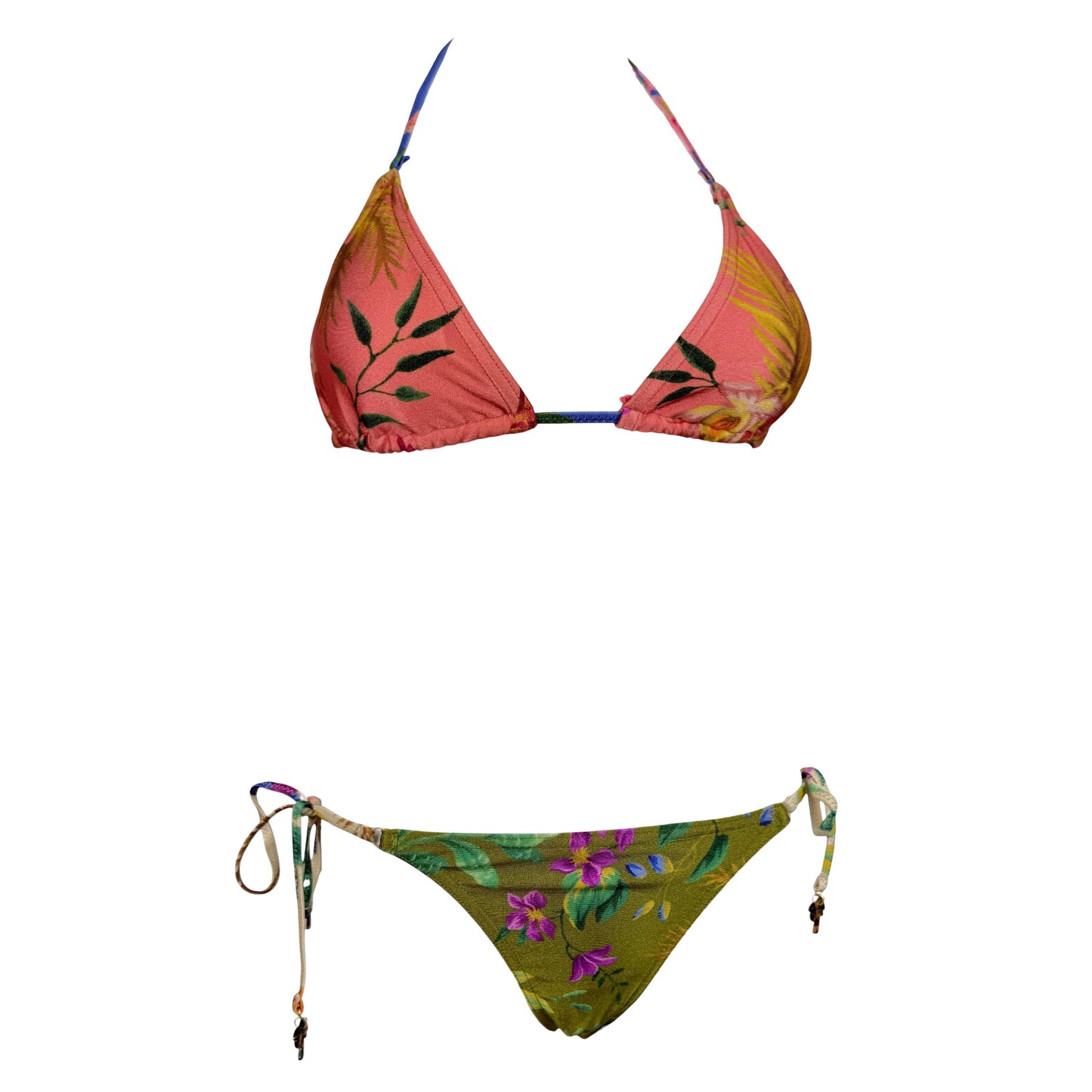 Zimmermann Multicolor Floral Print Bikini Set