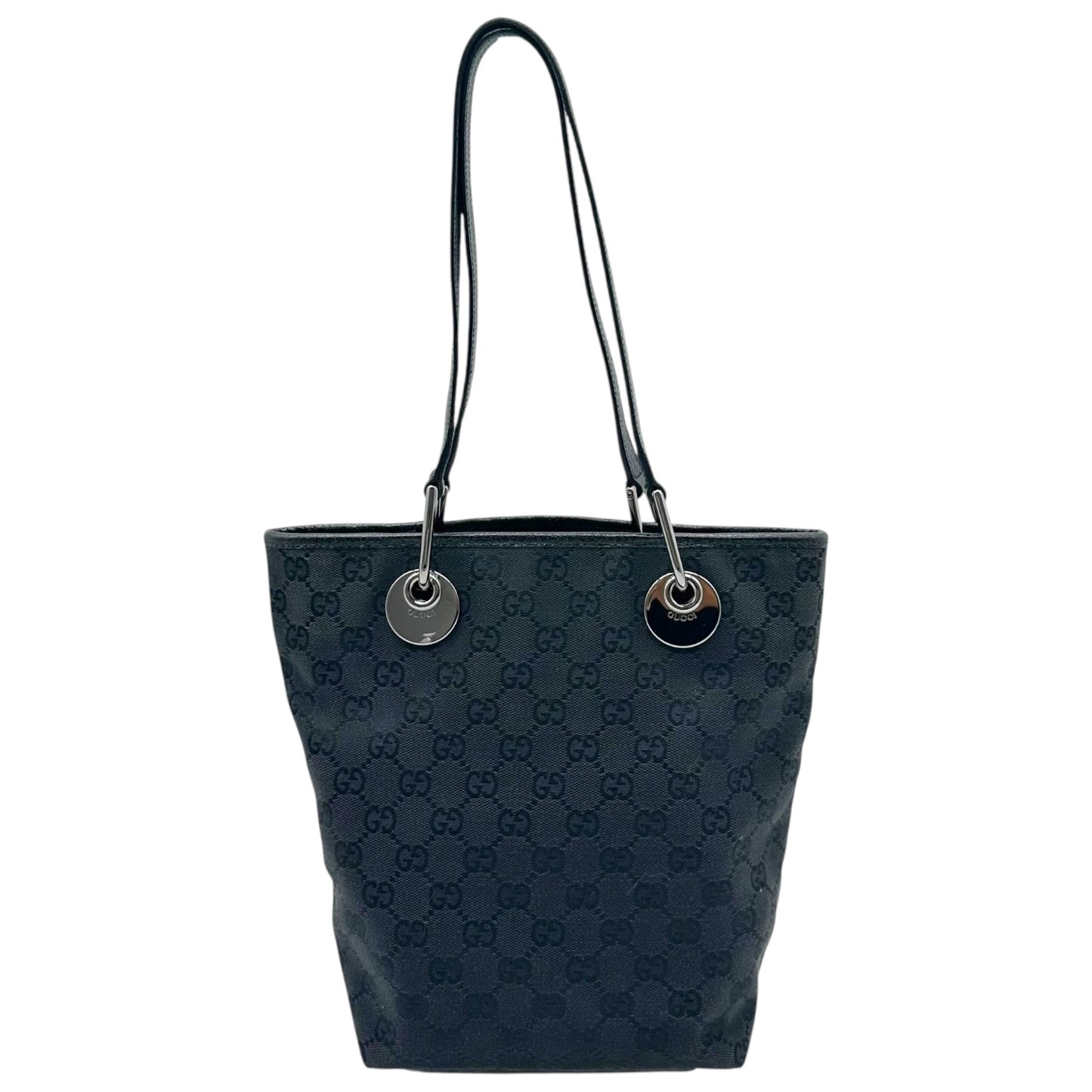 Gucci Black Monogram Mini Tote Bag