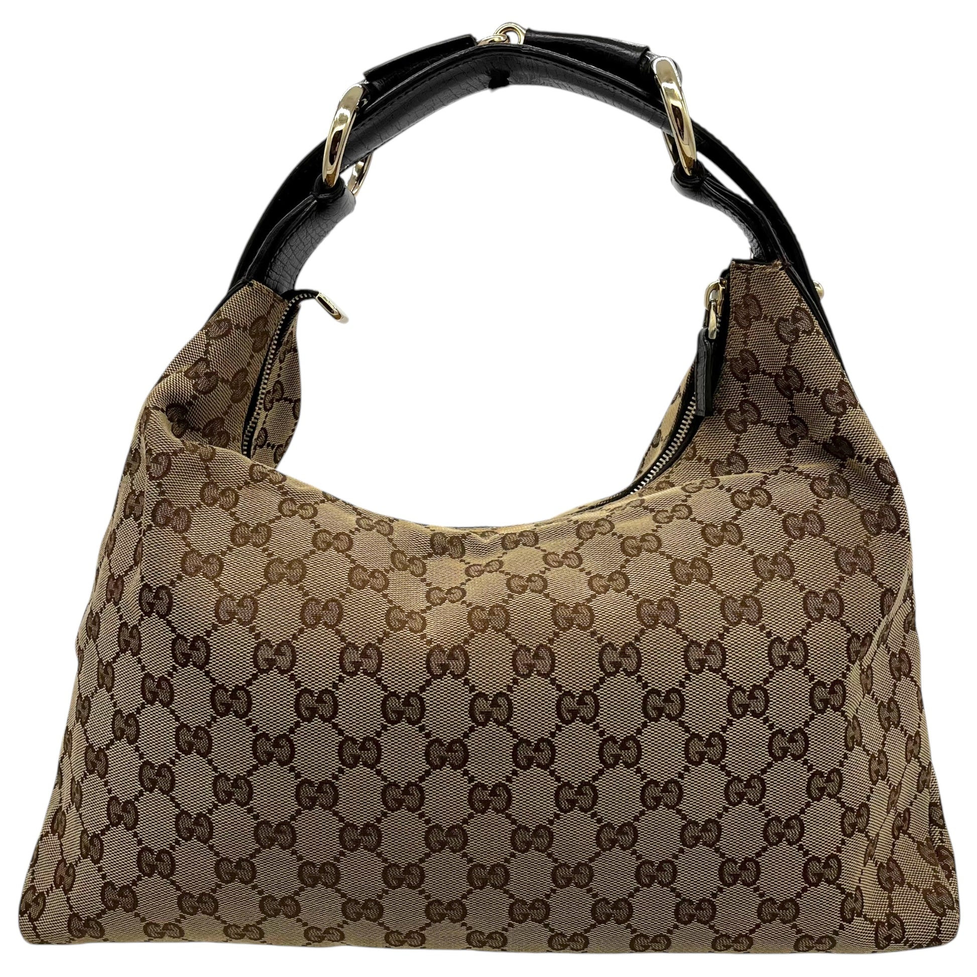 Gucci Tan Monogram Horsebit Hobo Bag - Outfit Repeater