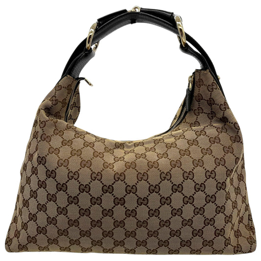 Gucci Tan Monogram Horsebit Hobo Bag - Outfit Repeater