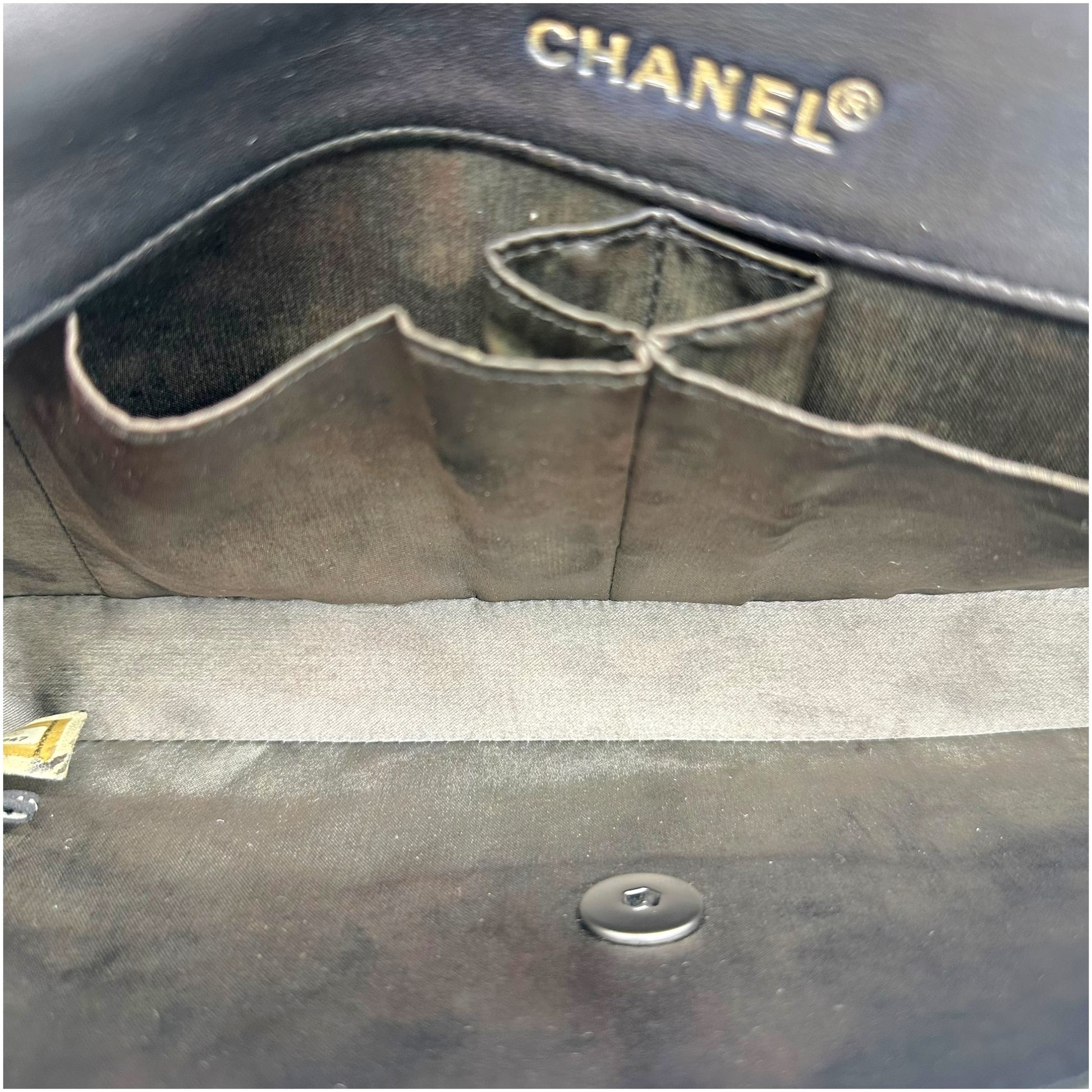 Chanel Black Patent Leather East West 2-Way Bag