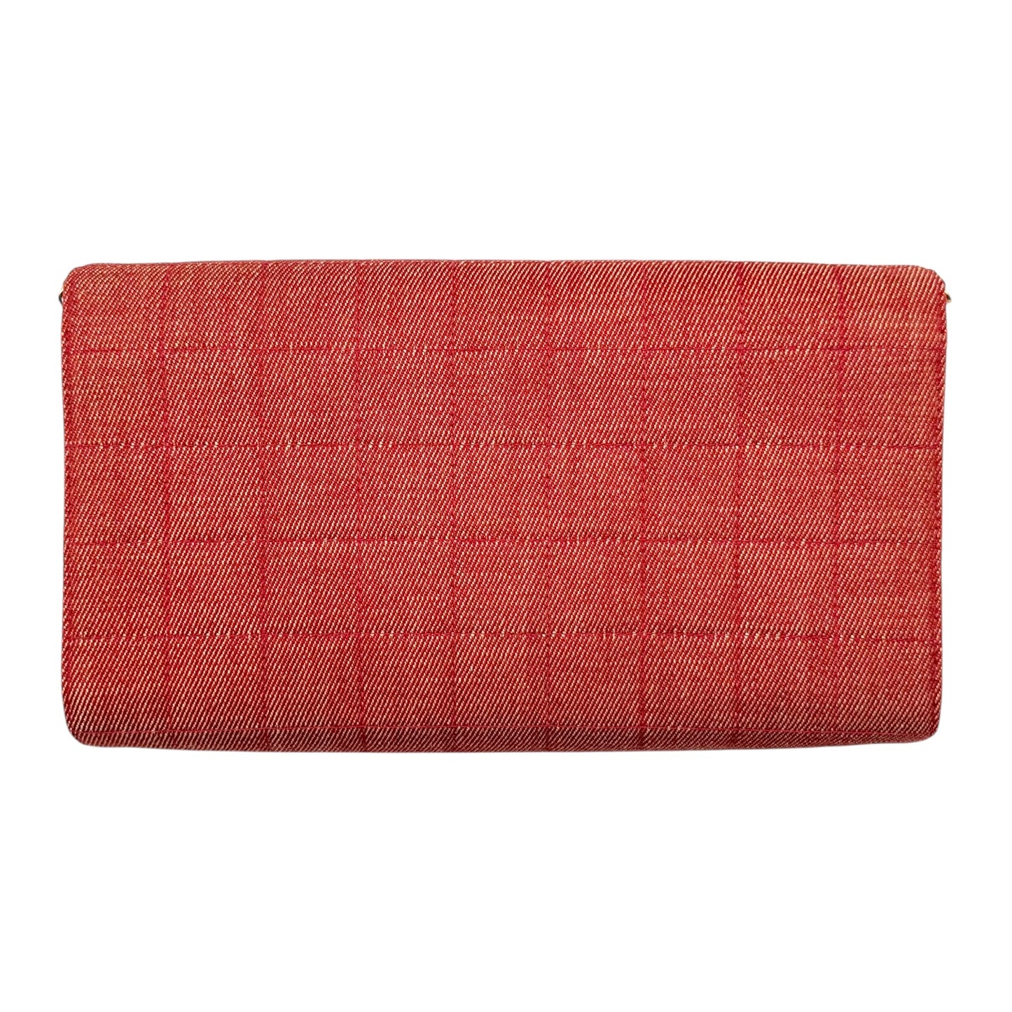 Chanel Red Denim Chocolate Bar WOC Shoulder Bag 2002-03