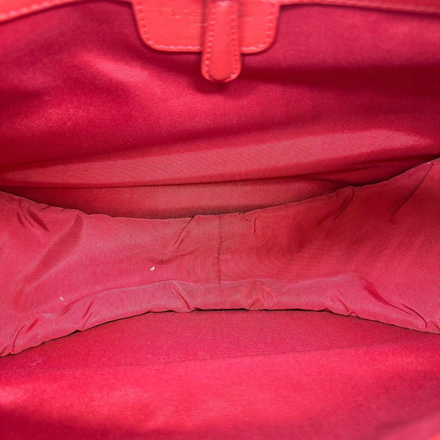 Christian Dior Bright Orange Leather Hobo Bag