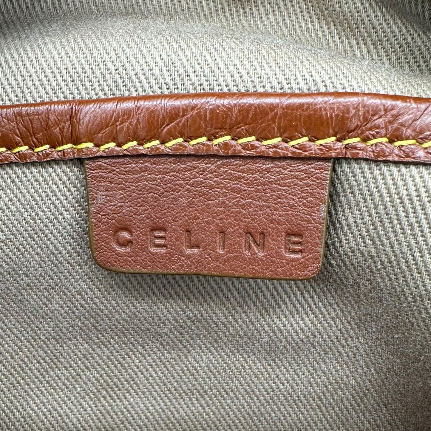 Celine Beige Monogram Pochette Bag