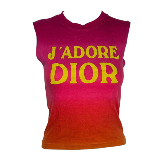 Christian Dior 2002 J'Adore Dior Pink Ombre Tank Top