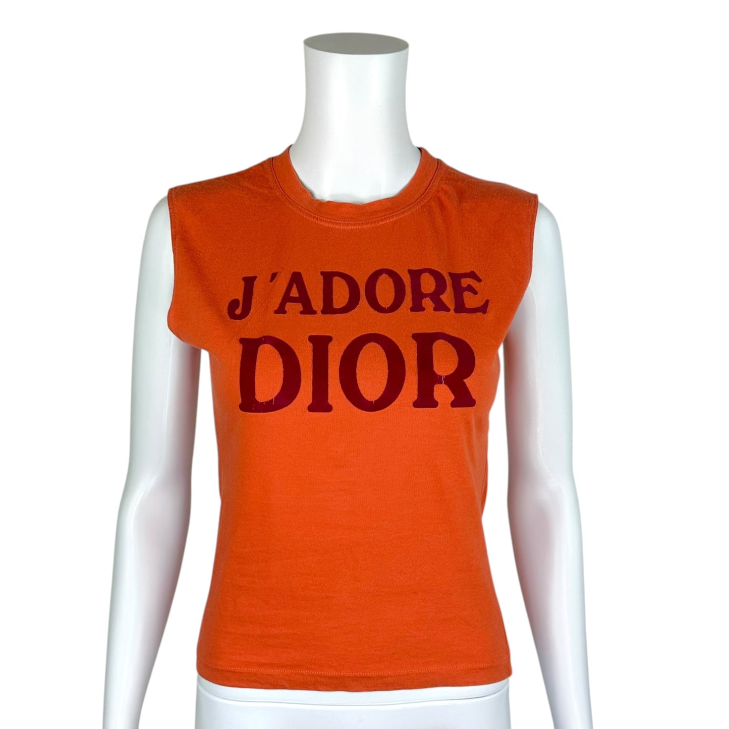 Christian Dior Orange Dark Pink J'Adore Tank Top