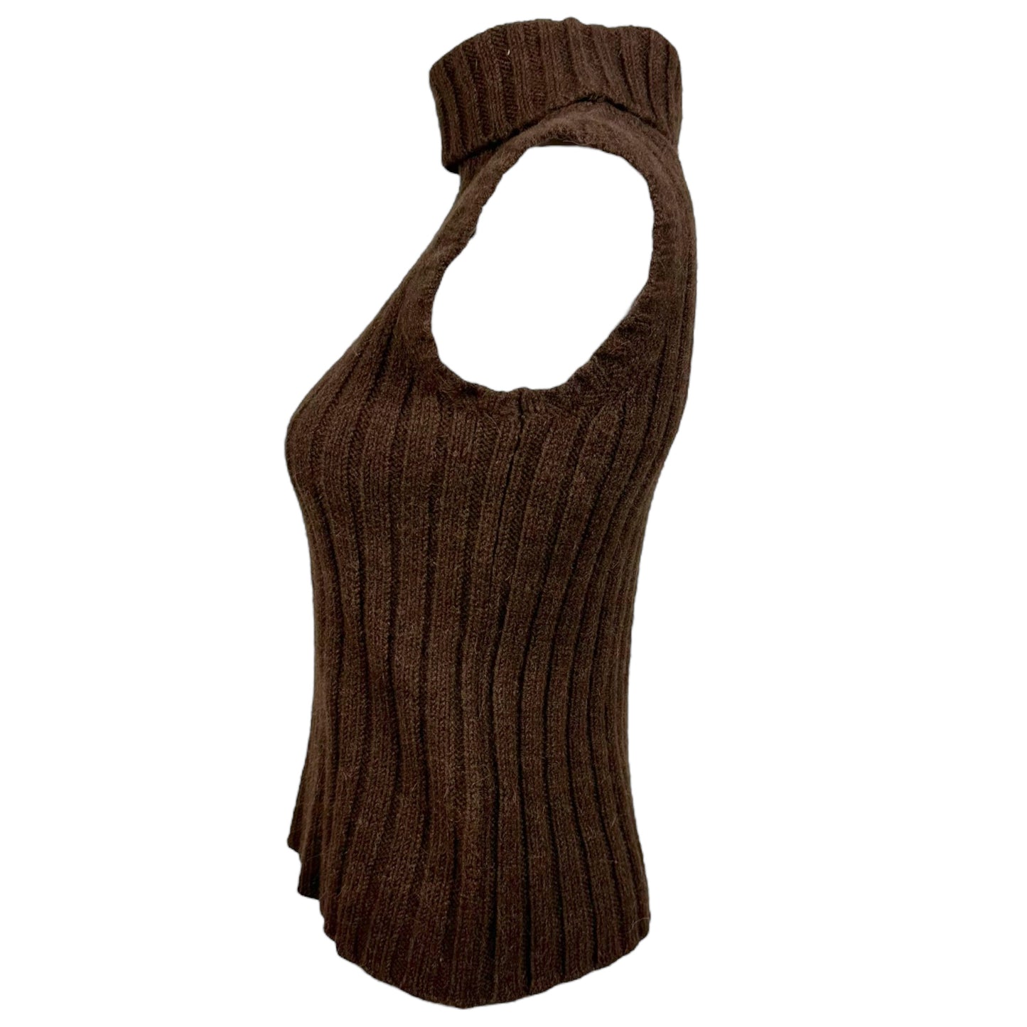 Balenciaga Brown Knit Sleeveless Turtleneck - Outfit Repeater