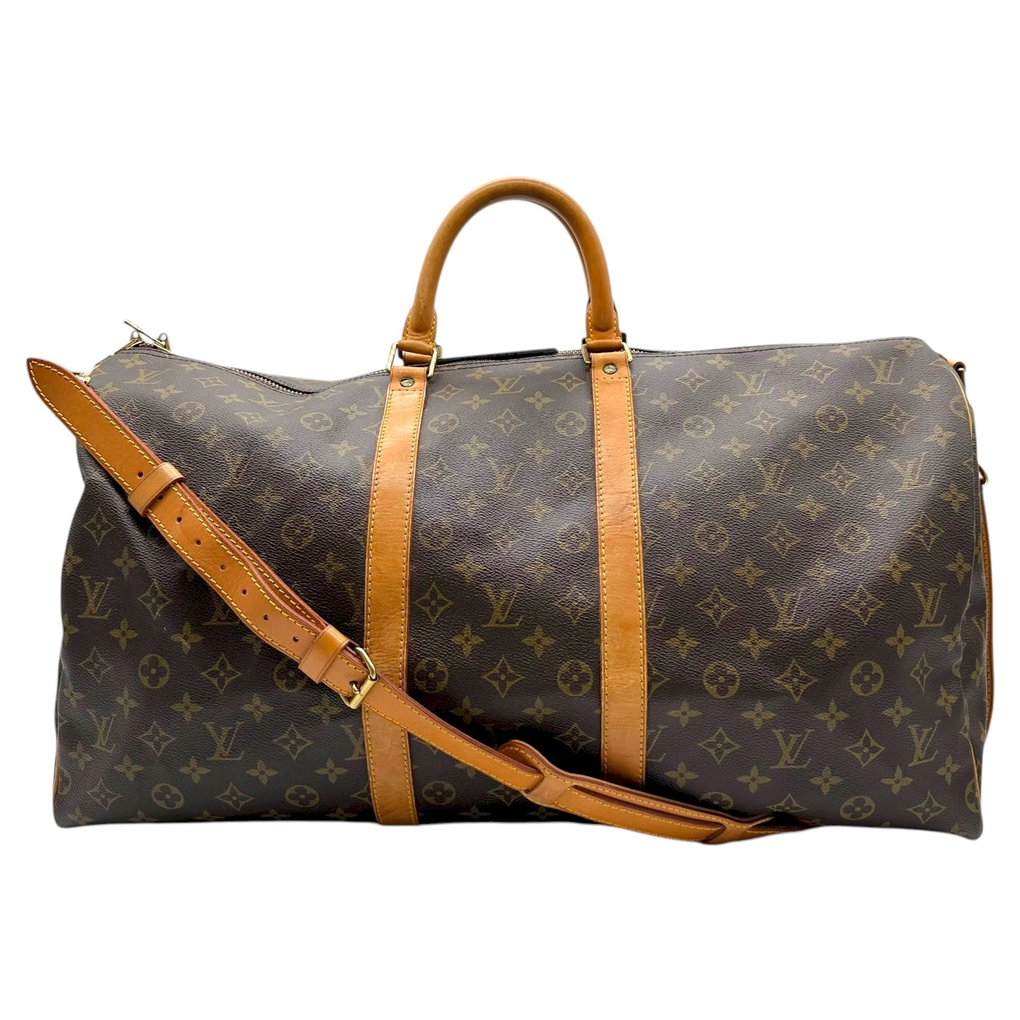 Louis Vuitton Classic Monogram Bandouliere 55 Duffle Bag