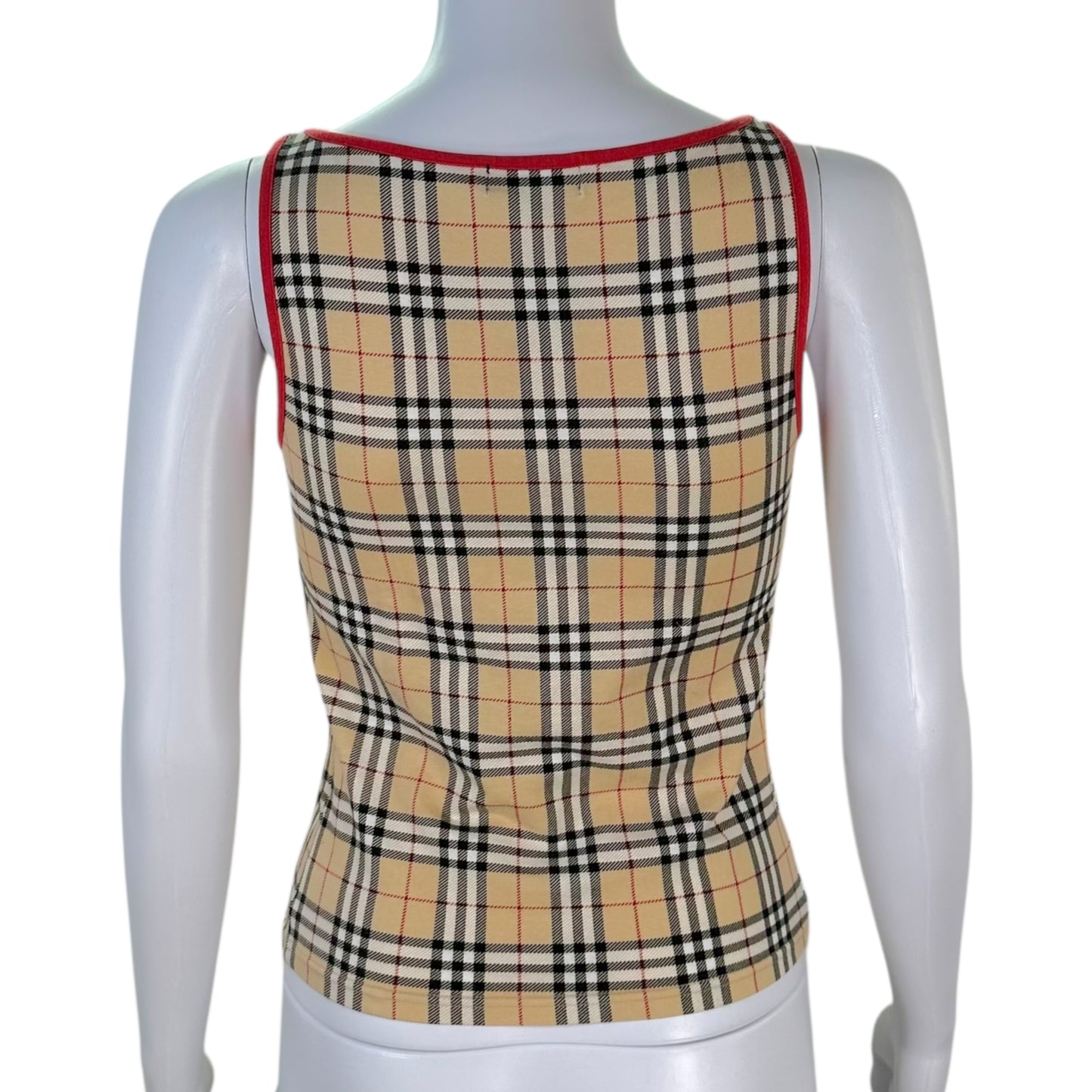 Burberry Blue Label Classic Nova Check Plaid Tank Top