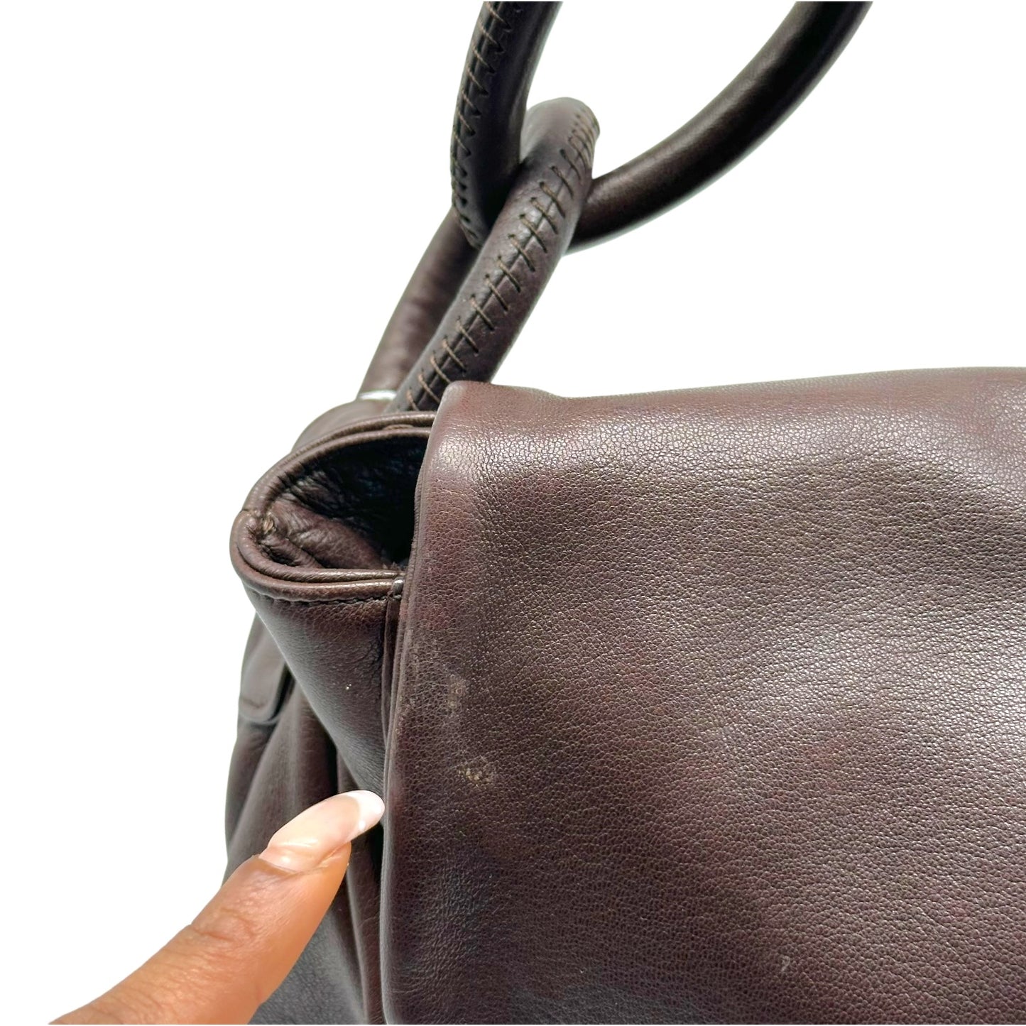 Chanel Chocolate Brown Leather Chain Link Hobo Bag NEW