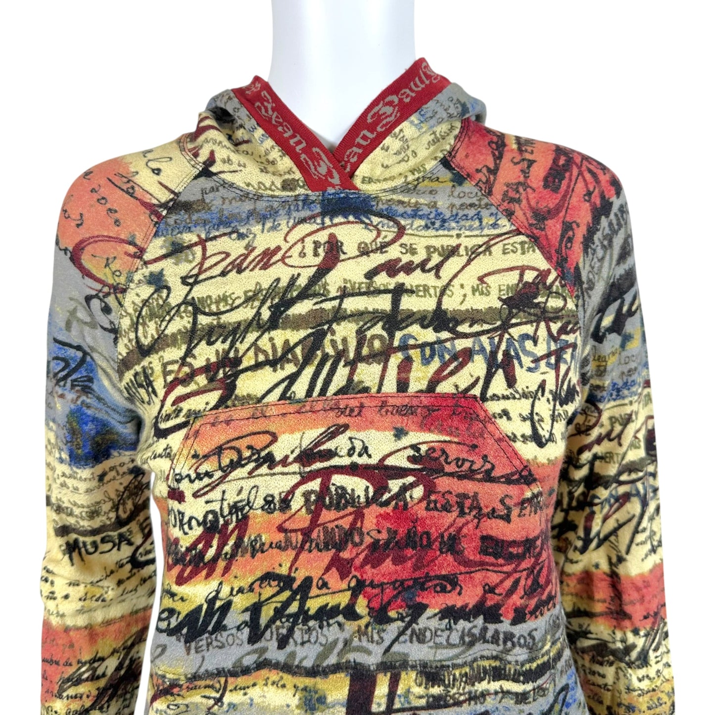 Jean Paul Gaultier Multicolor Logo Knit Hooded Maxi Dress