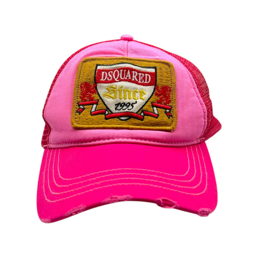 Dsquared2 Hot Pink Logo Patch Trucker Hat