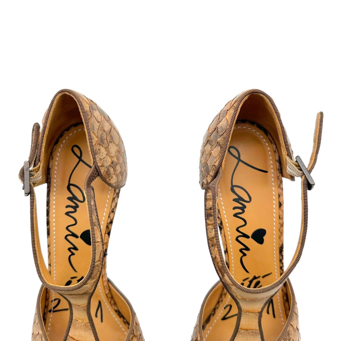 Lanvin 2011 Brown Python Sandal Heels