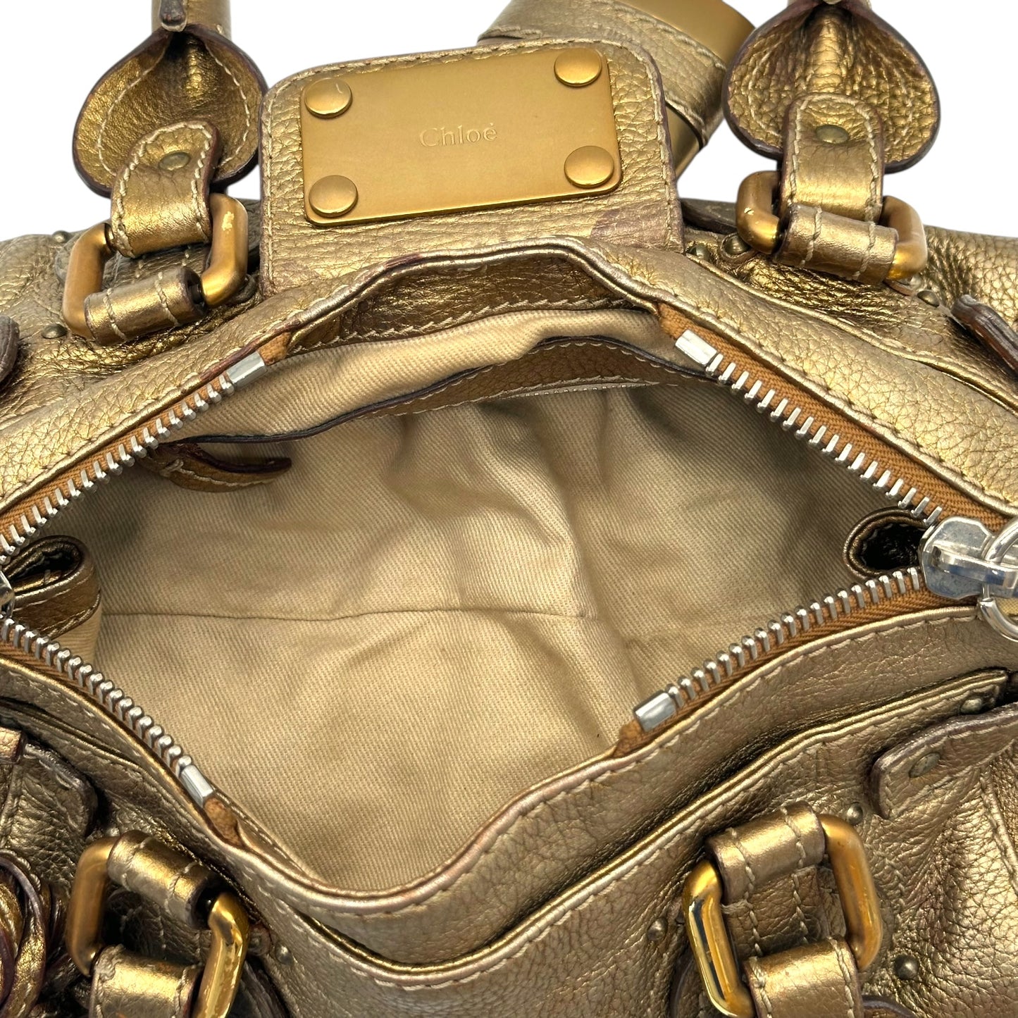 Chloe Gold Leather Mini Paddington Bag - Outfit Repeater