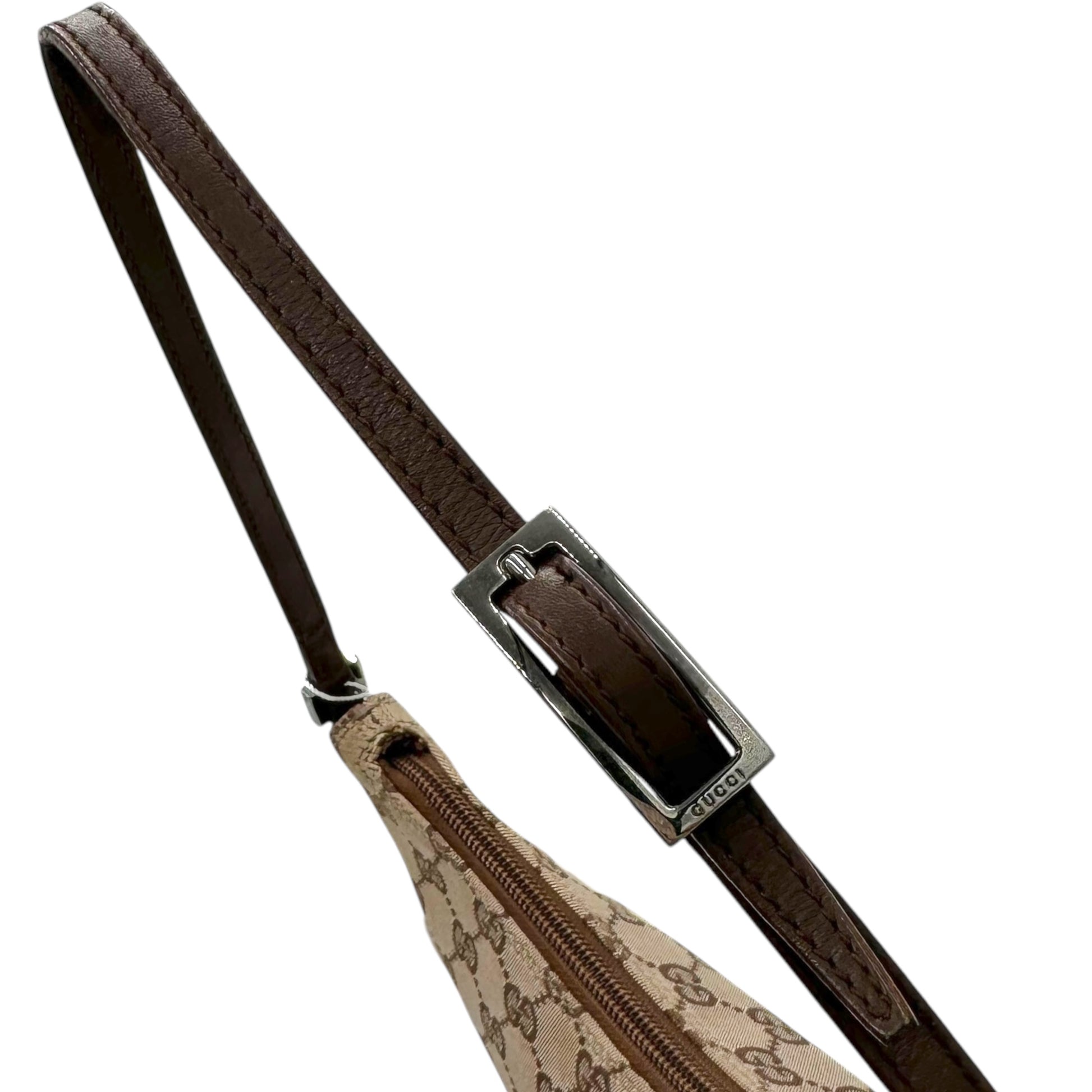 Gucci Brown Monogram Crescent Pochette Bag - Outfit Repeater