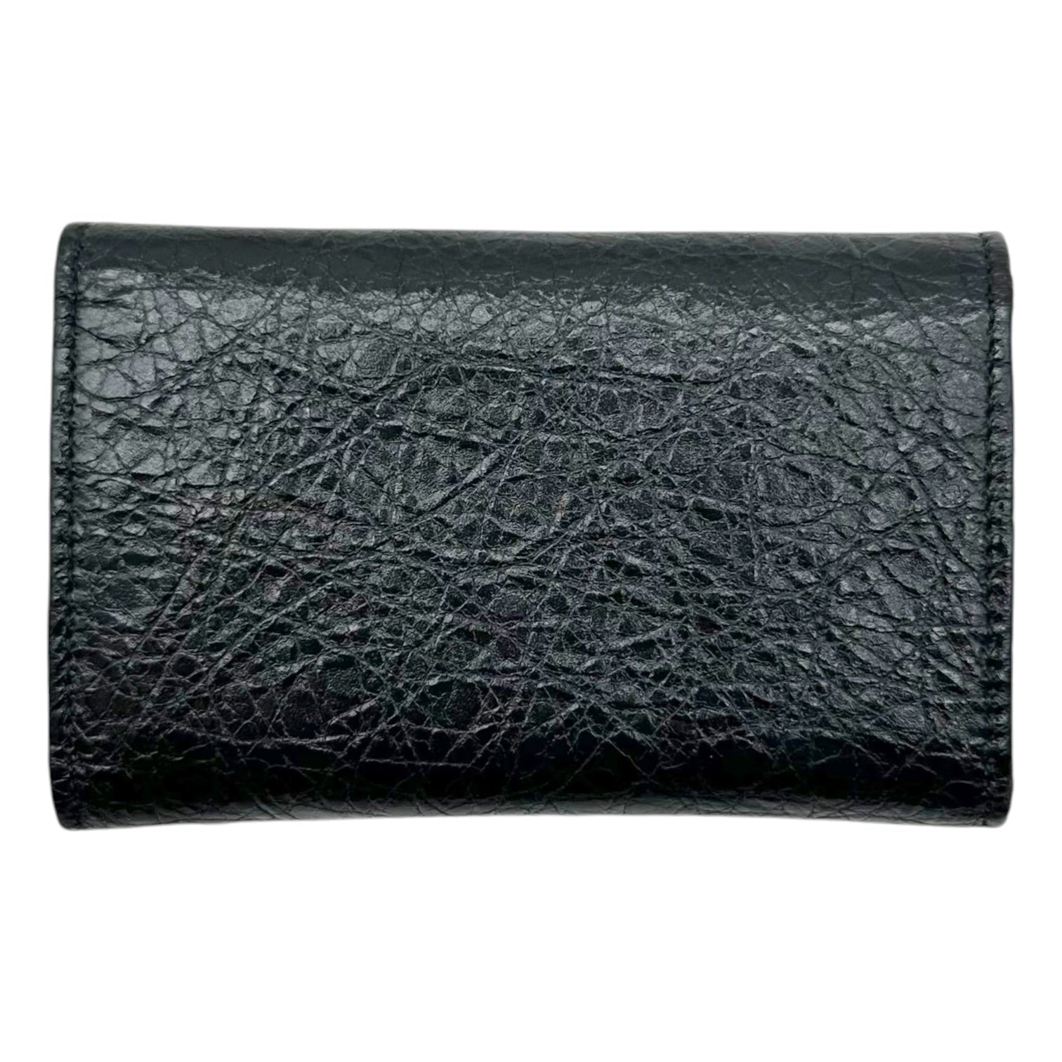Balenciaga Black Leather City Key Pouch