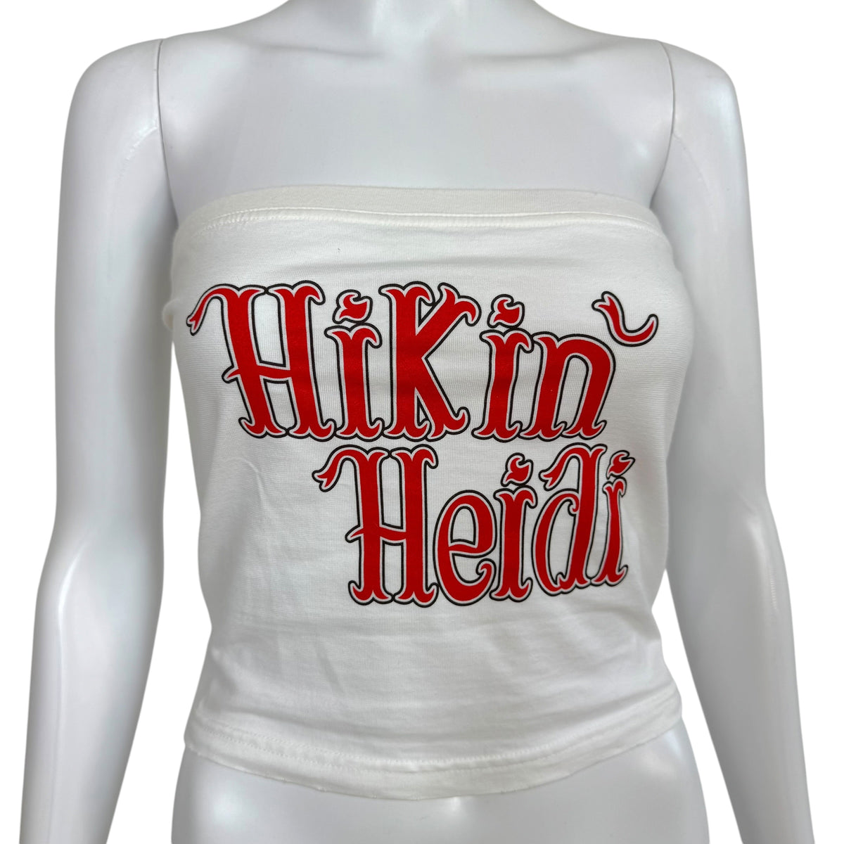 Dsquared2 Red & White Hikin' Heidi Cropped Tube Top NEW