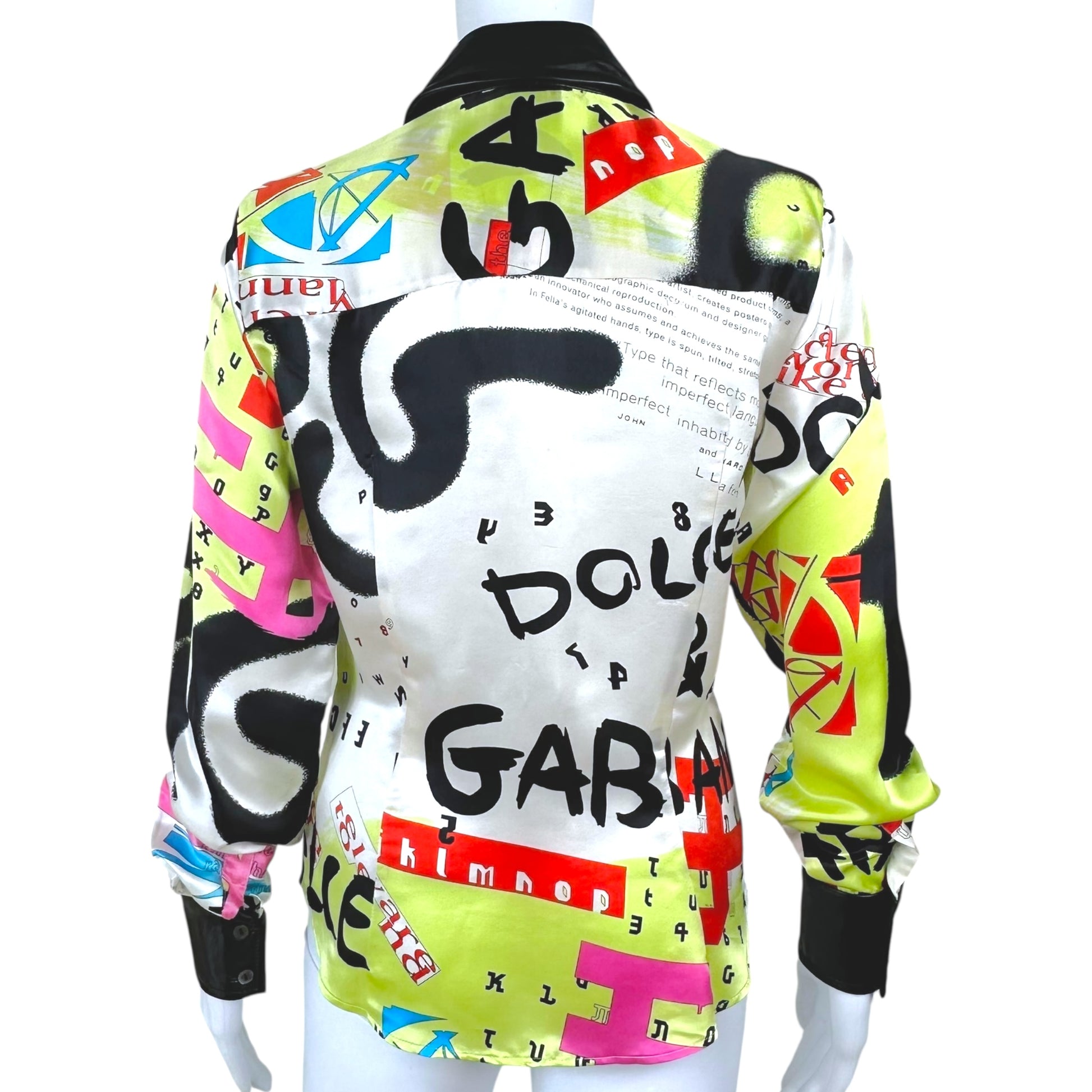 D&G Dolce & Gabbana Silk & Leather Printed Blouse - Outfit Repeater