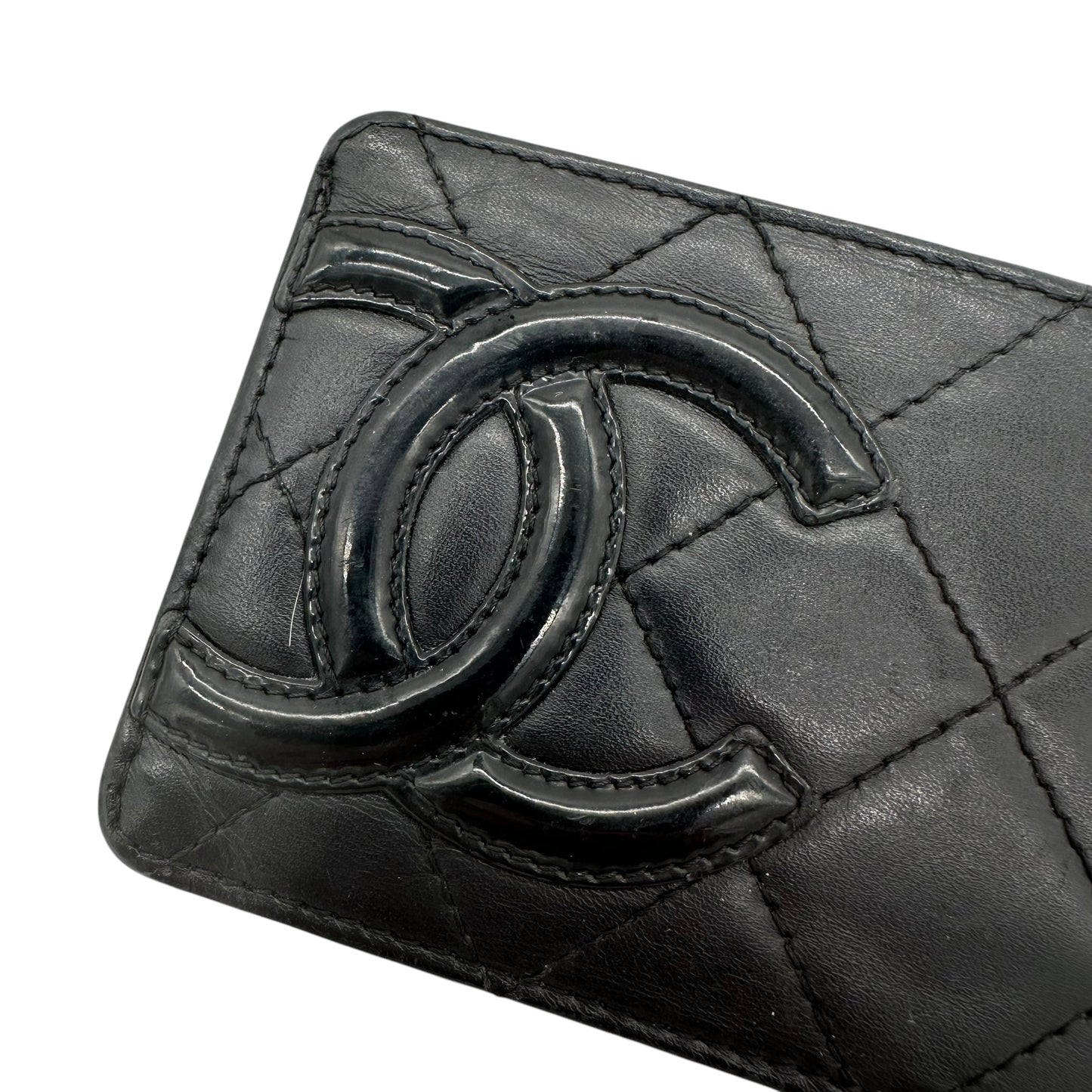 Chanel Black Quilted Leather Card Holder