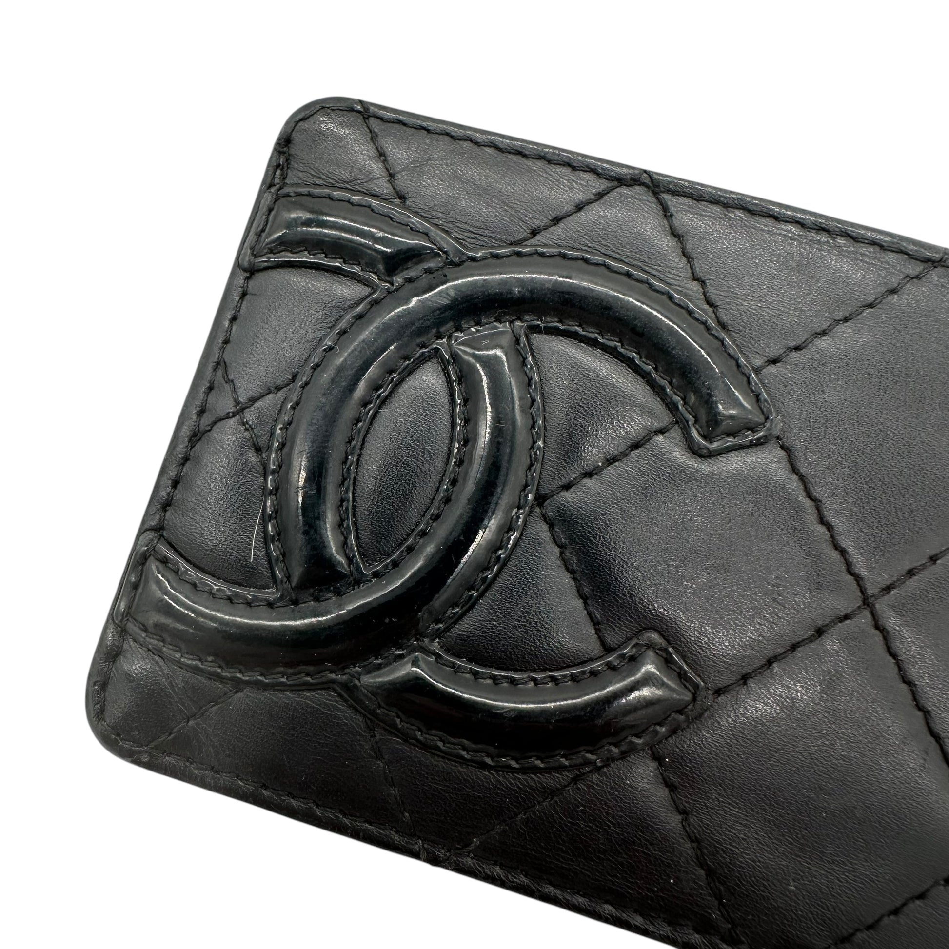 Chanel Black Quilted Leather Card Holder