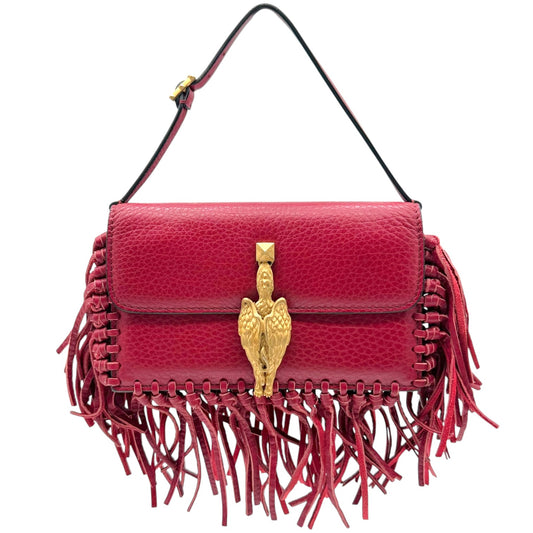 Valentino Red Fringe Trim Handbag