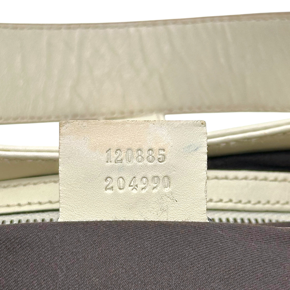 Gucci Mini Piston Lock Jackie Bag Ivory Leather Monogram