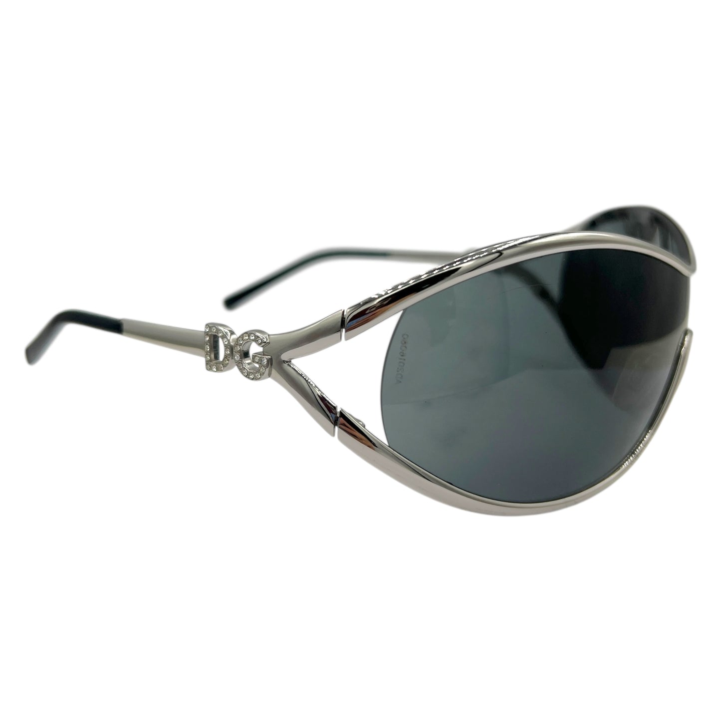 Dolce & Gabbana DG2020-B Crystal Black Shield Sunglasses