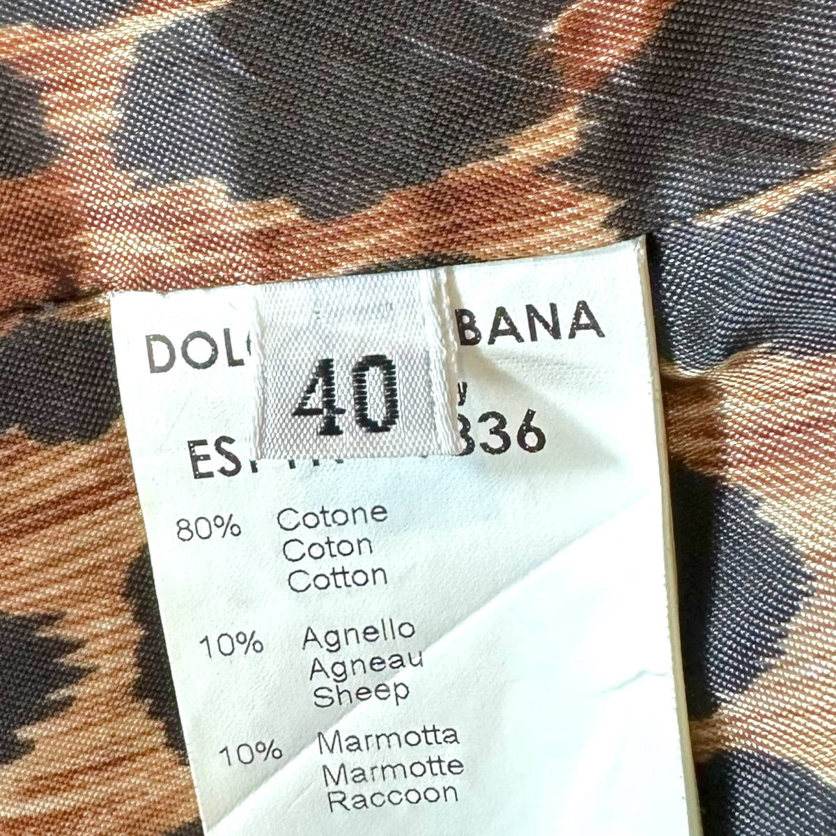 Dolce & Gabbana Brown Corduroy Coat With Lamb Fur Collar