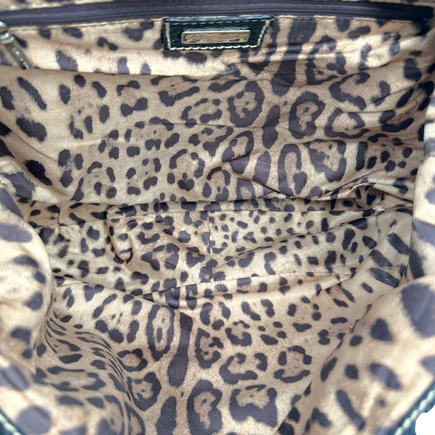 Dolce & Gabbana Black Leather Python Studded Messenger Bag